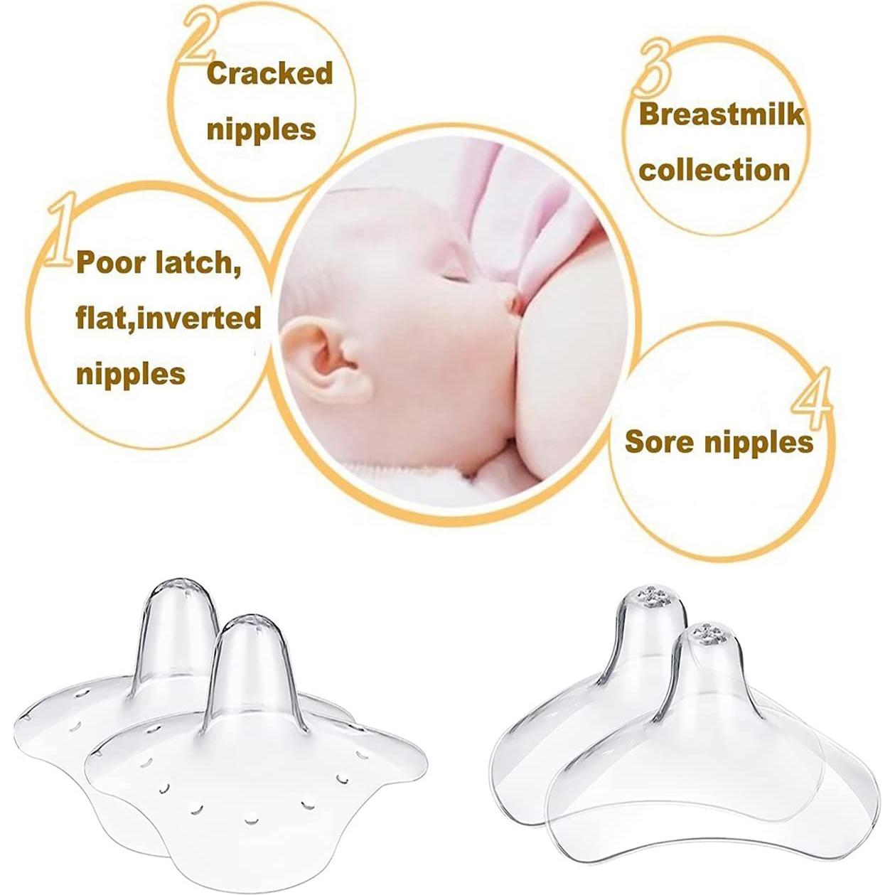 12 Protectores de Pezón de Silicona para Lactancia - H-62