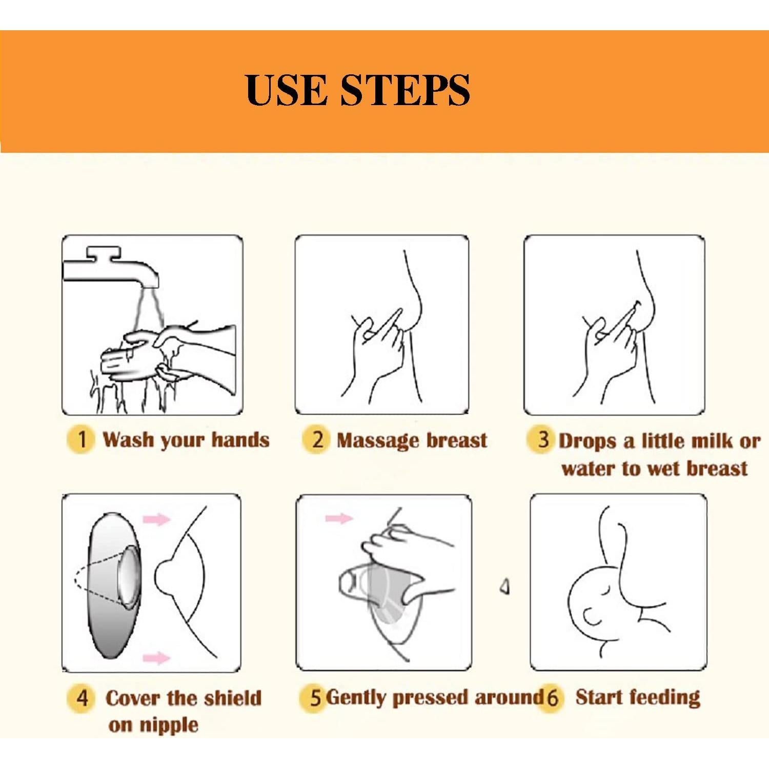 12 Protectores de Pezón de Silicona para Lactancia - H-62