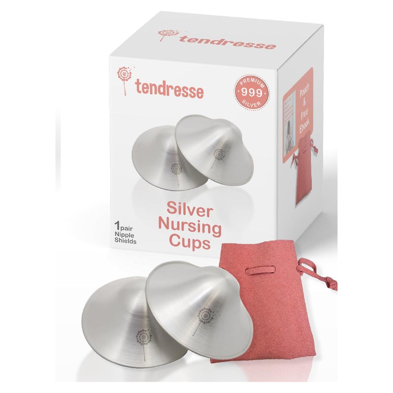 Copas de Lactancia de Plata Pura 999 - Escudos de Pezón Reutilizables