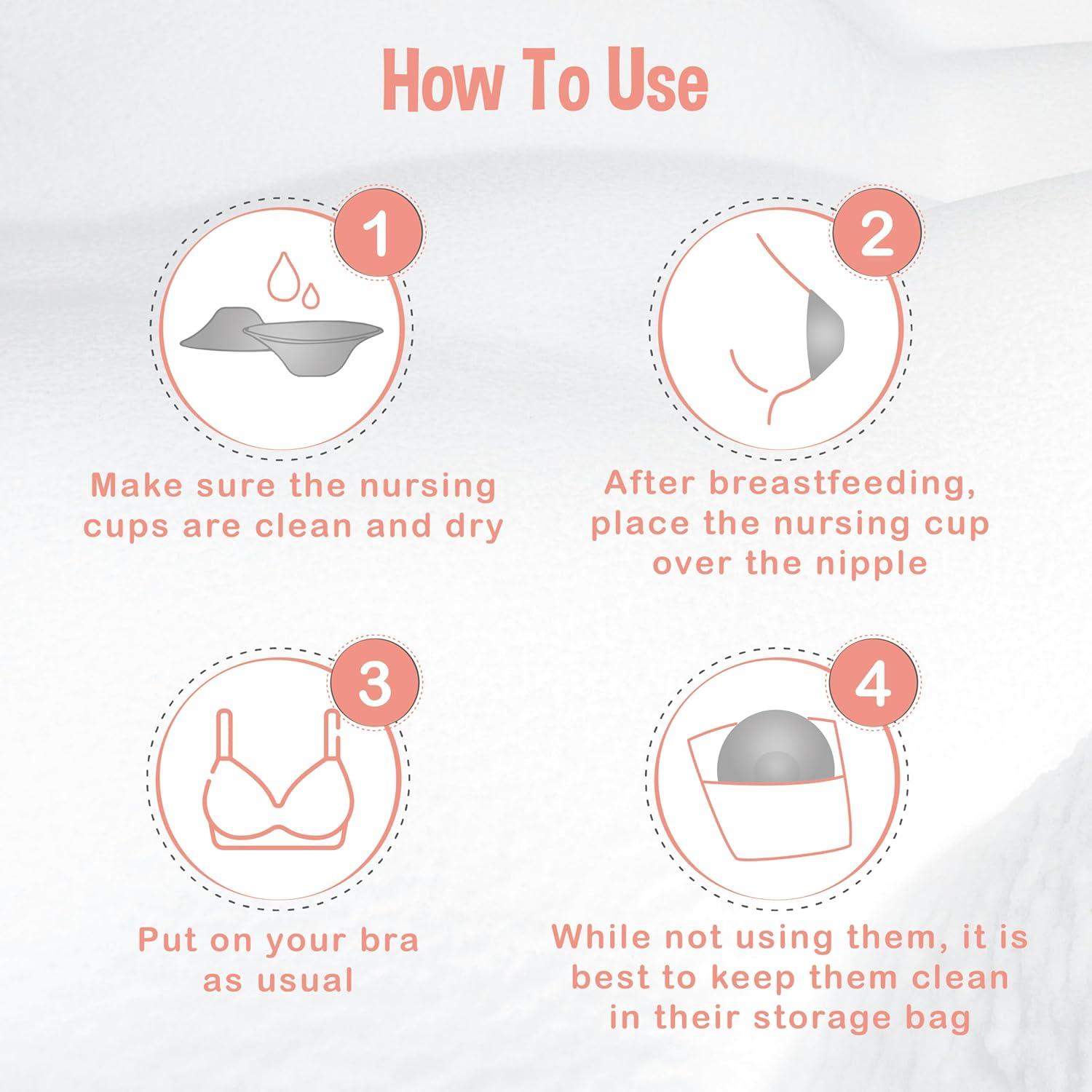 Copas de Lactancia de Plata Pura 999 - Escudos de Pezón Reutilizables