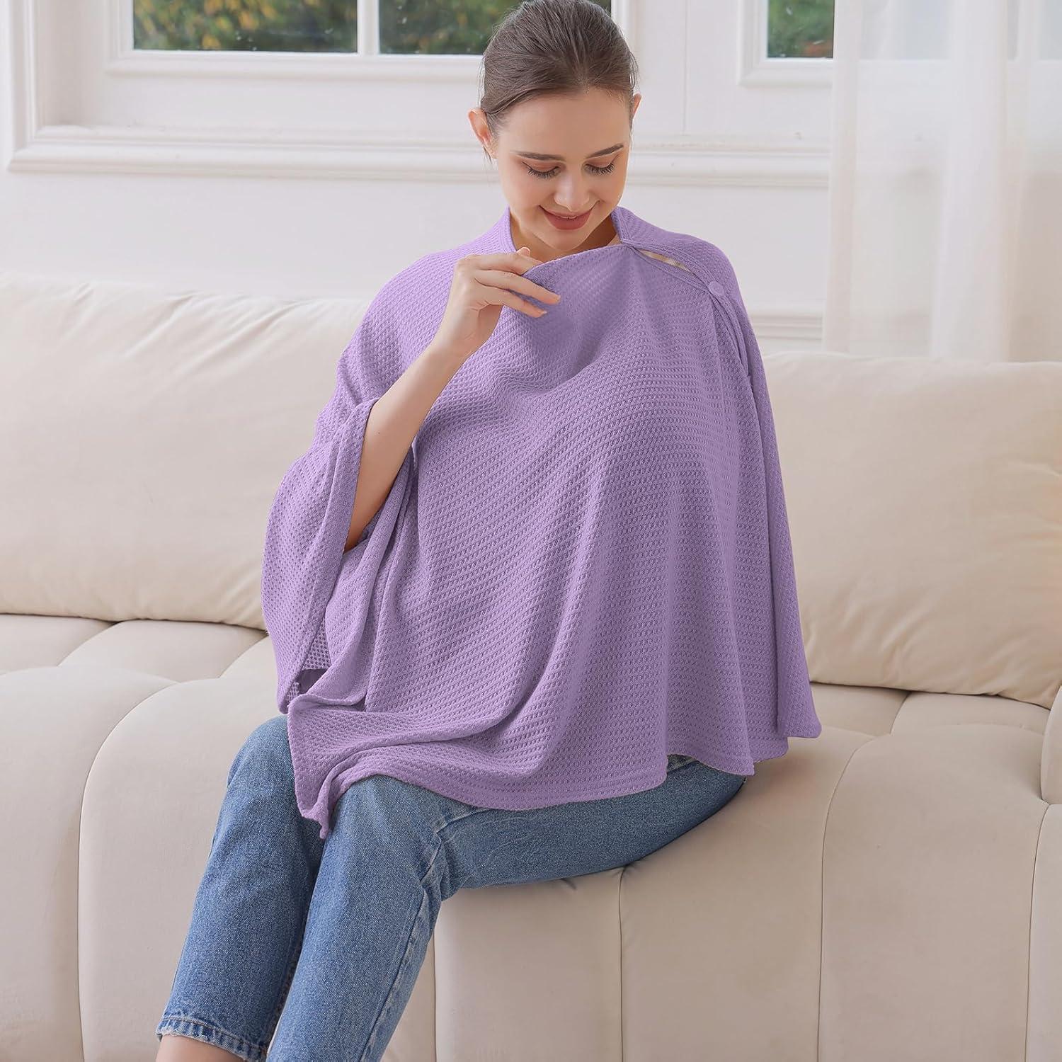 Cubierta de lactancia Zdolmy de punto modal transpirable púrpura