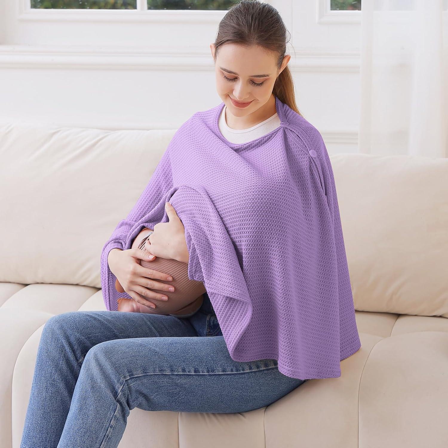 Cubierta de lactancia Zdolmy de punto modal transpirable púrpura
