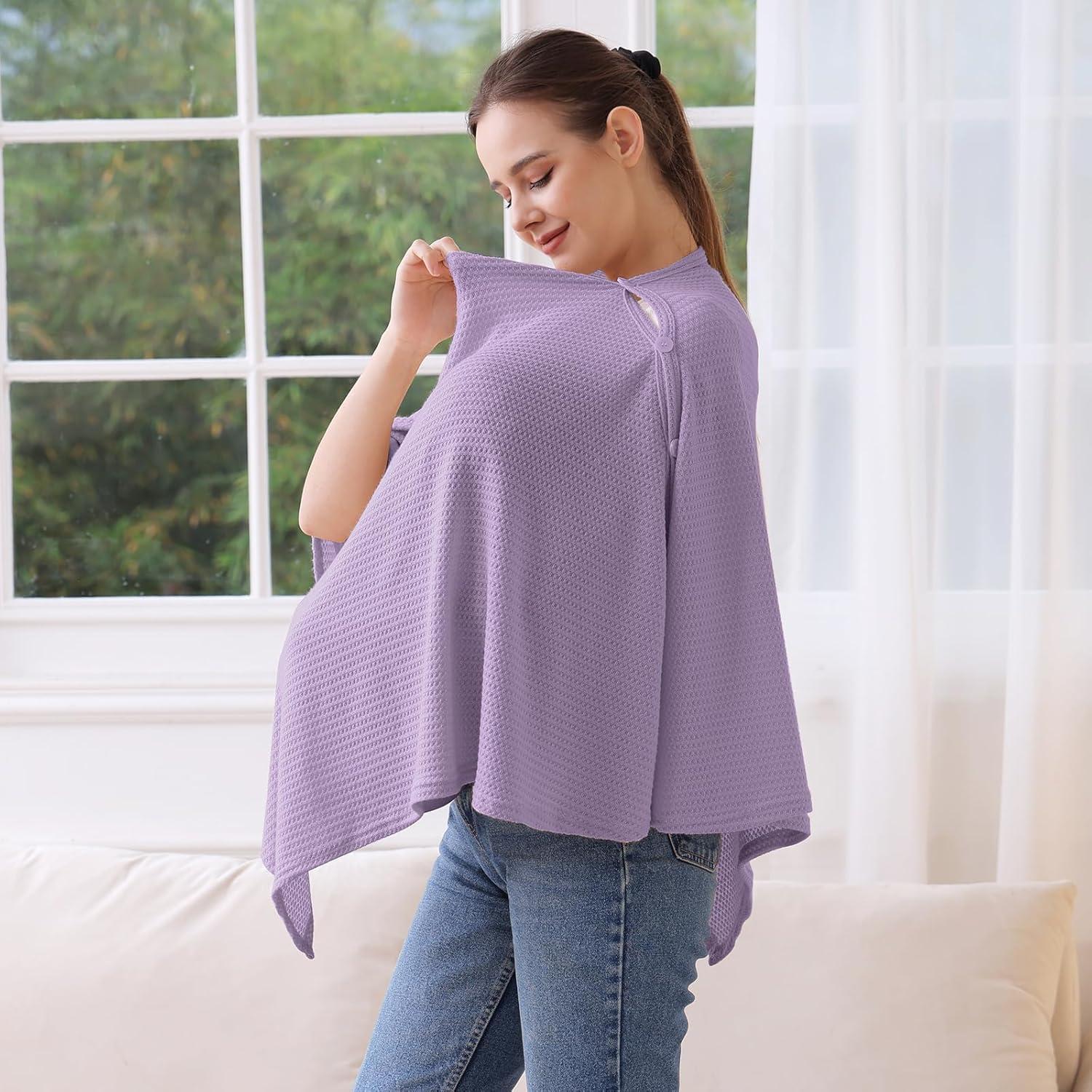 Cubierta de lactancia Zdolmy de punto modal transpirable púrpura