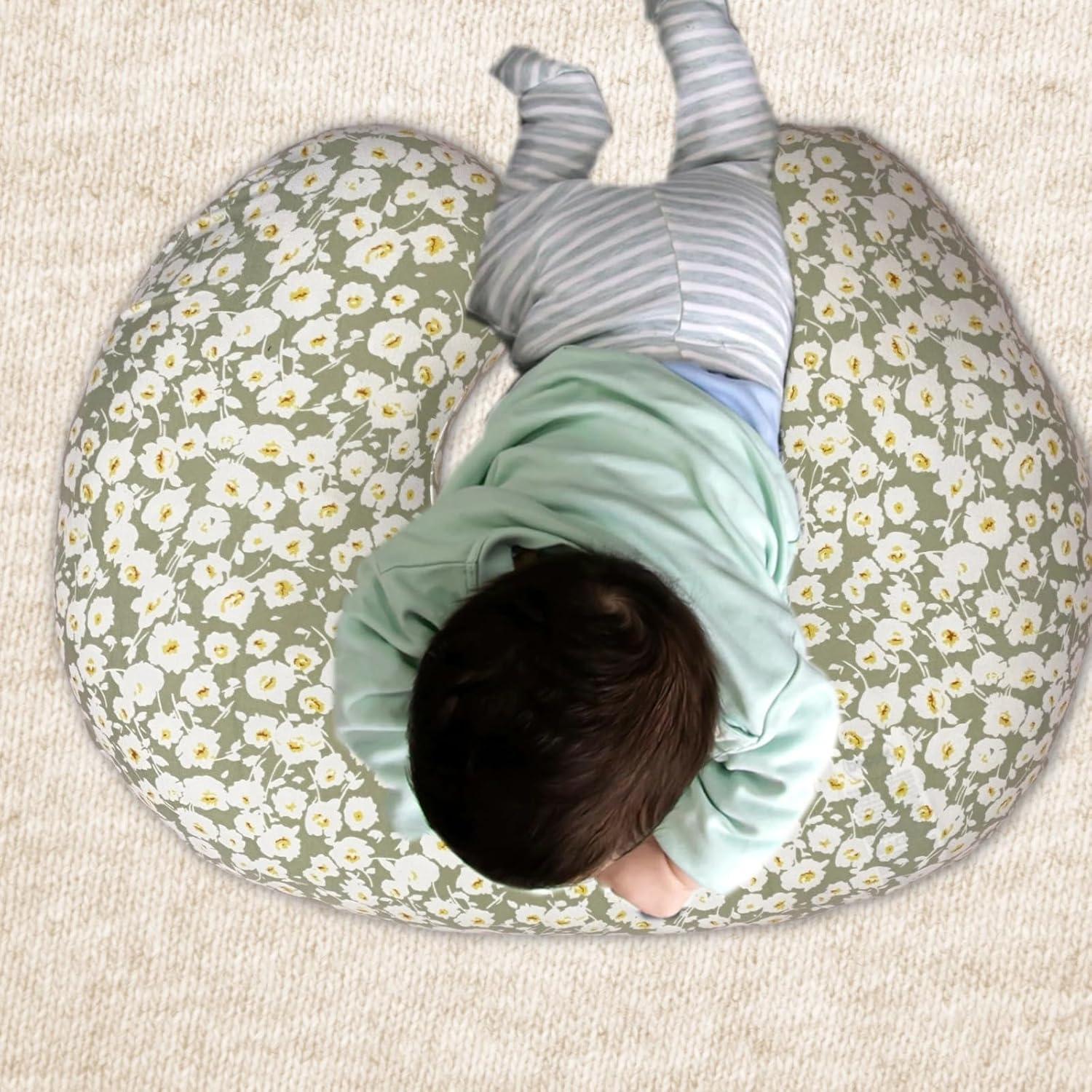2 Fundas de Almohada de Lactancia Boppy Ultra Suaves Beige Floral