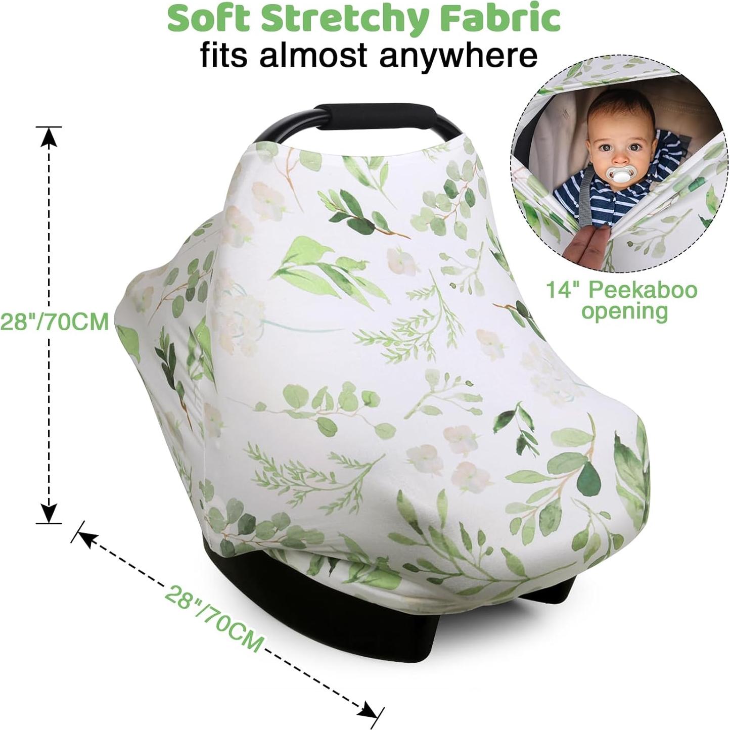 Cubierta de Lactancia Rquite Verde Hoja Multiusos 72x70cm