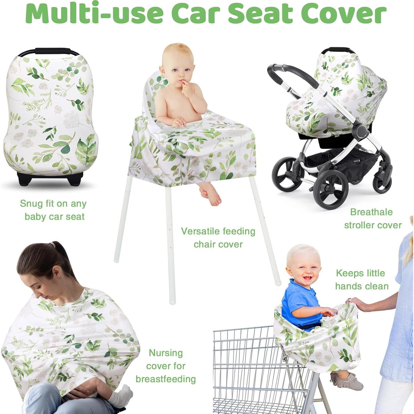 Cubierta de Lactancia Rquite Verde Hoja Multiusos 72x70cm