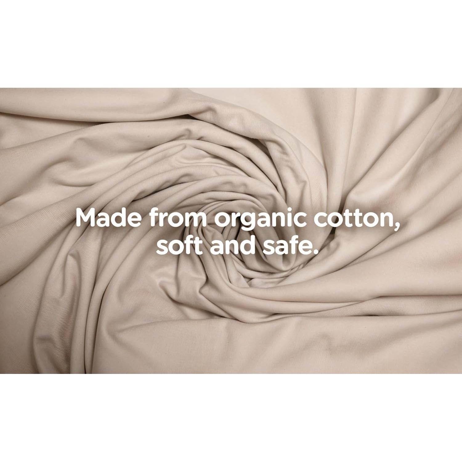 Cubierta de Lactancia 100% Algodón Orgánico Beige - Suave y Transpirable