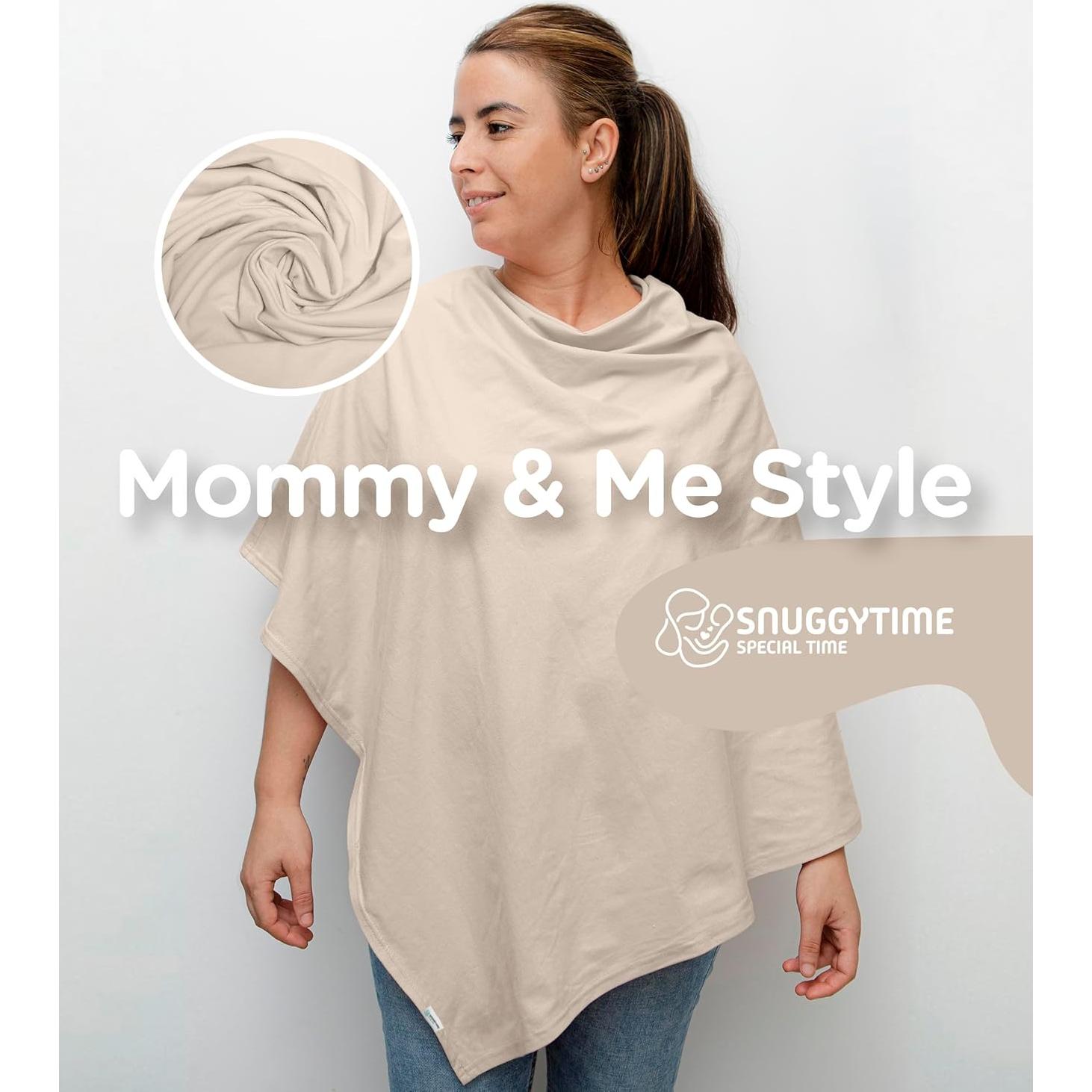 Cubierta de Lactancia 100% Algodón Orgánico Beige - Suave y Transpirable