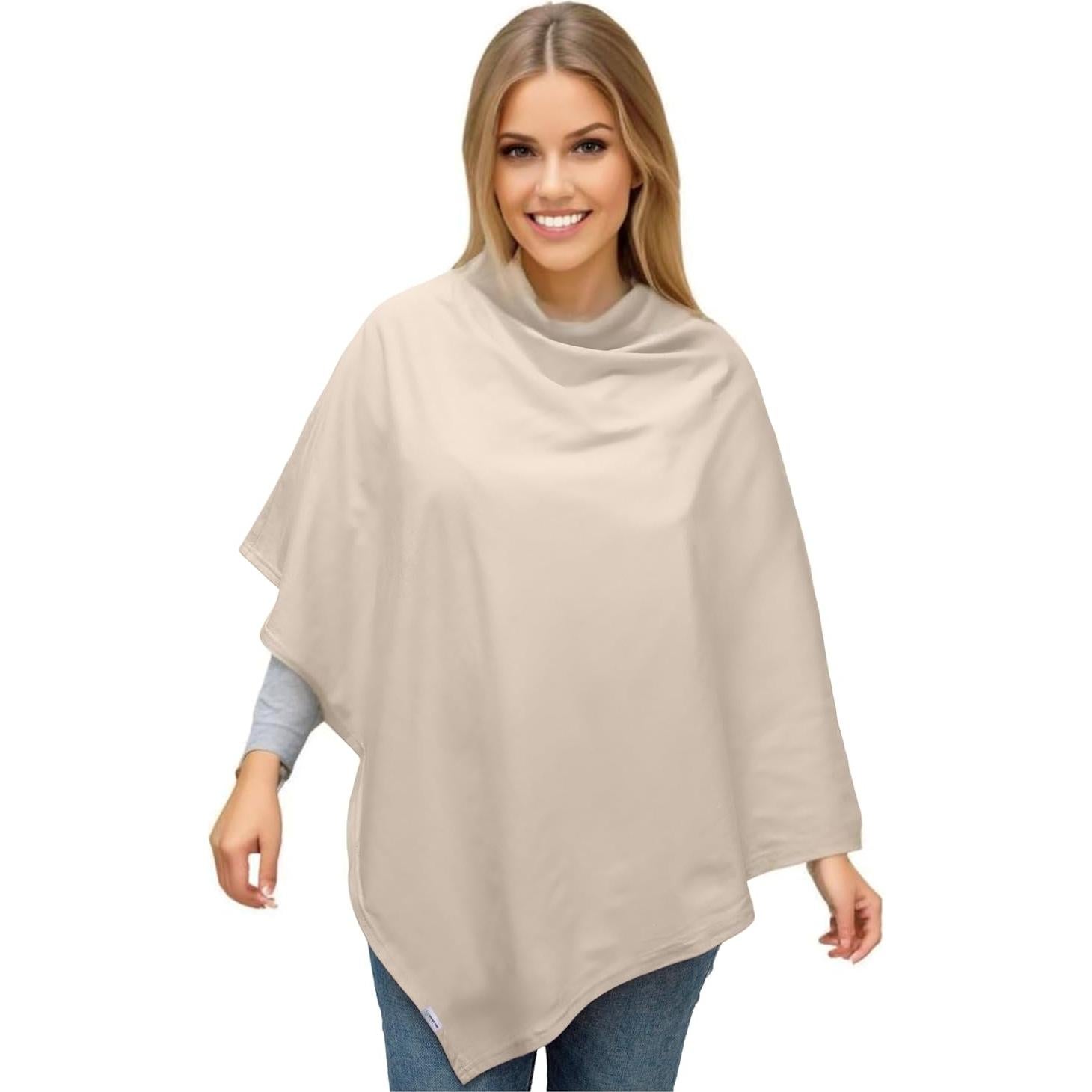 Cubierta de Lactancia 100% Algodón Orgánico Beige - Suave y Transpirable