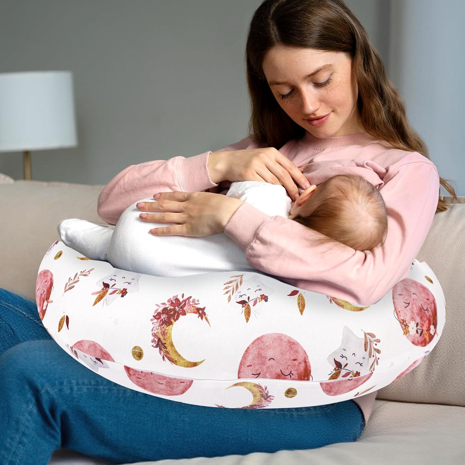 Funda de Almohada de Lactancia Jundetye Luna Estrella Suave