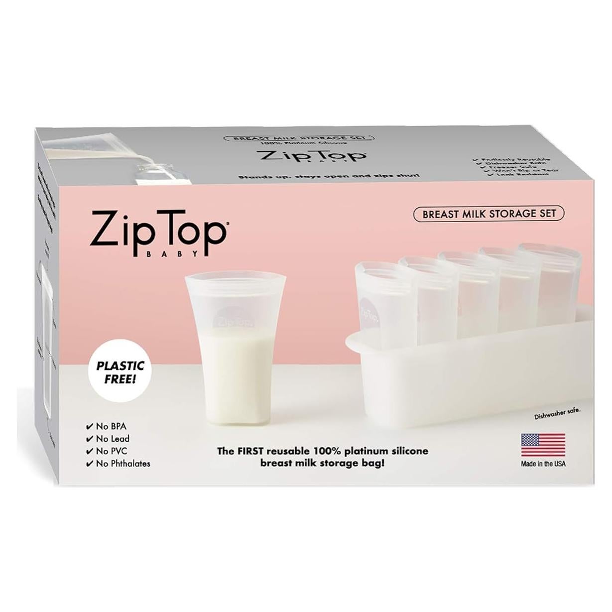 Conjunto de 6 Bolsas de Almacenamiento de Leche Materna Zip Top