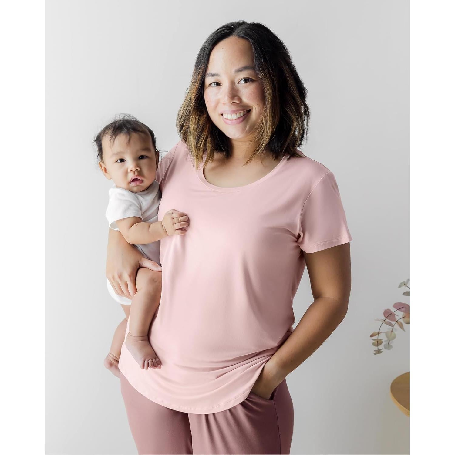 Camiseta de Maternidad y Lactancia Kindred Bravely 1X Rosa