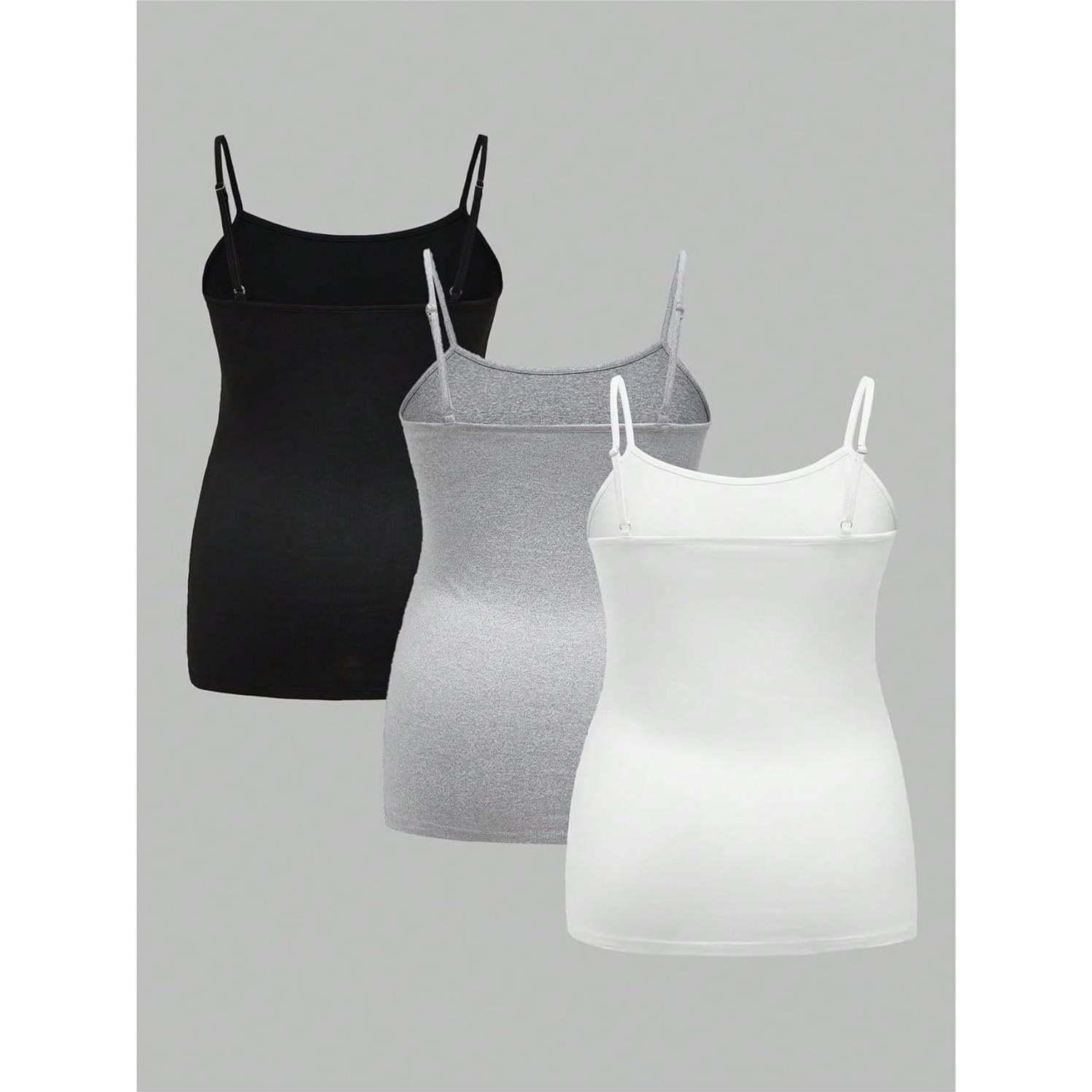 Top de Maternidad Sin Mangas 3 Piezas Mujer - Negro, Gris, Blanco