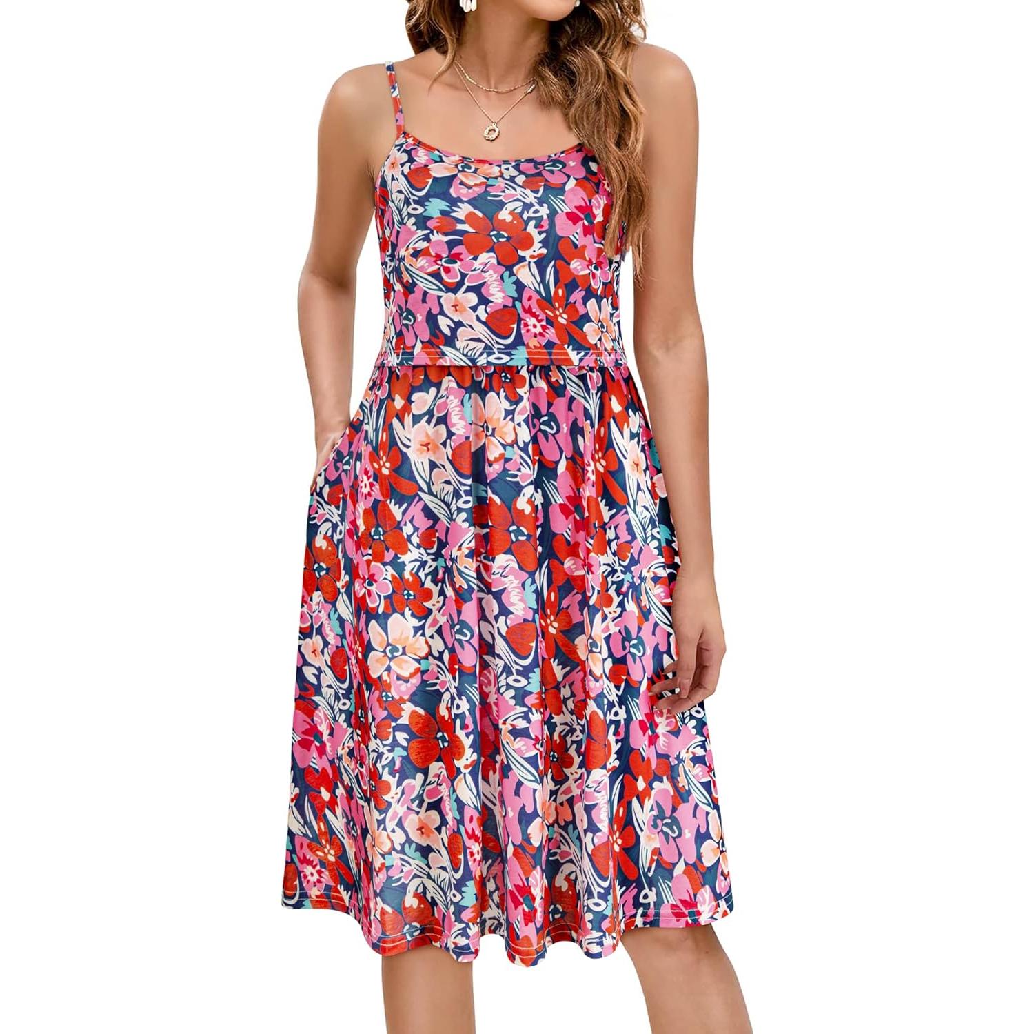 Vestido de Maternidad Floral Rosa para Lactancia - Talla Grande