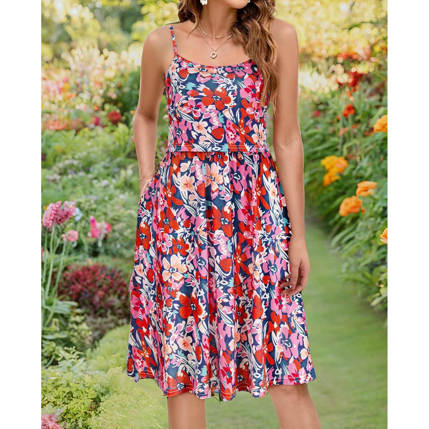 Vestido de Maternidad Floral Rosa para Lactancia - Talla Grande