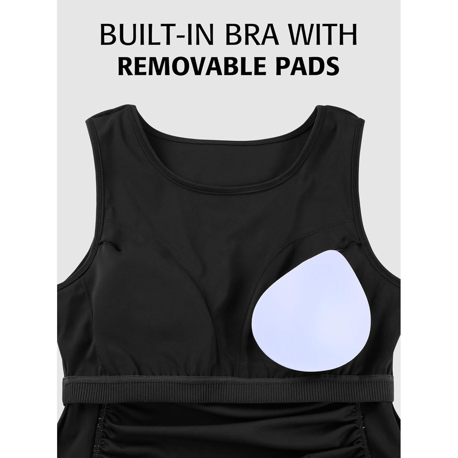 Camiseta de Maternidad ATTRACO X-Large Negra con Sujetador Incorporado