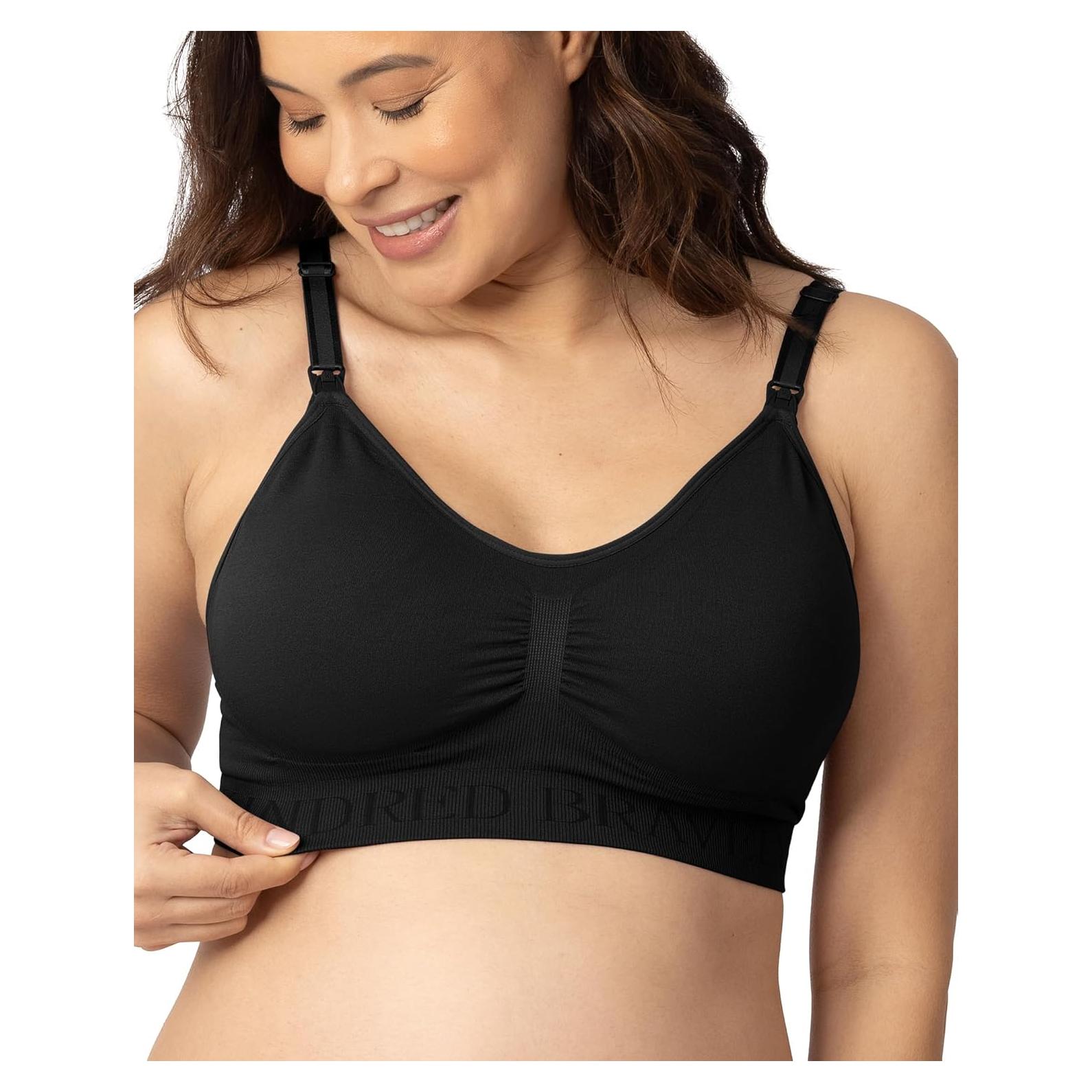 Sostén de Lactancia Sin Costuras Kindred Bravely - Mediano Negro