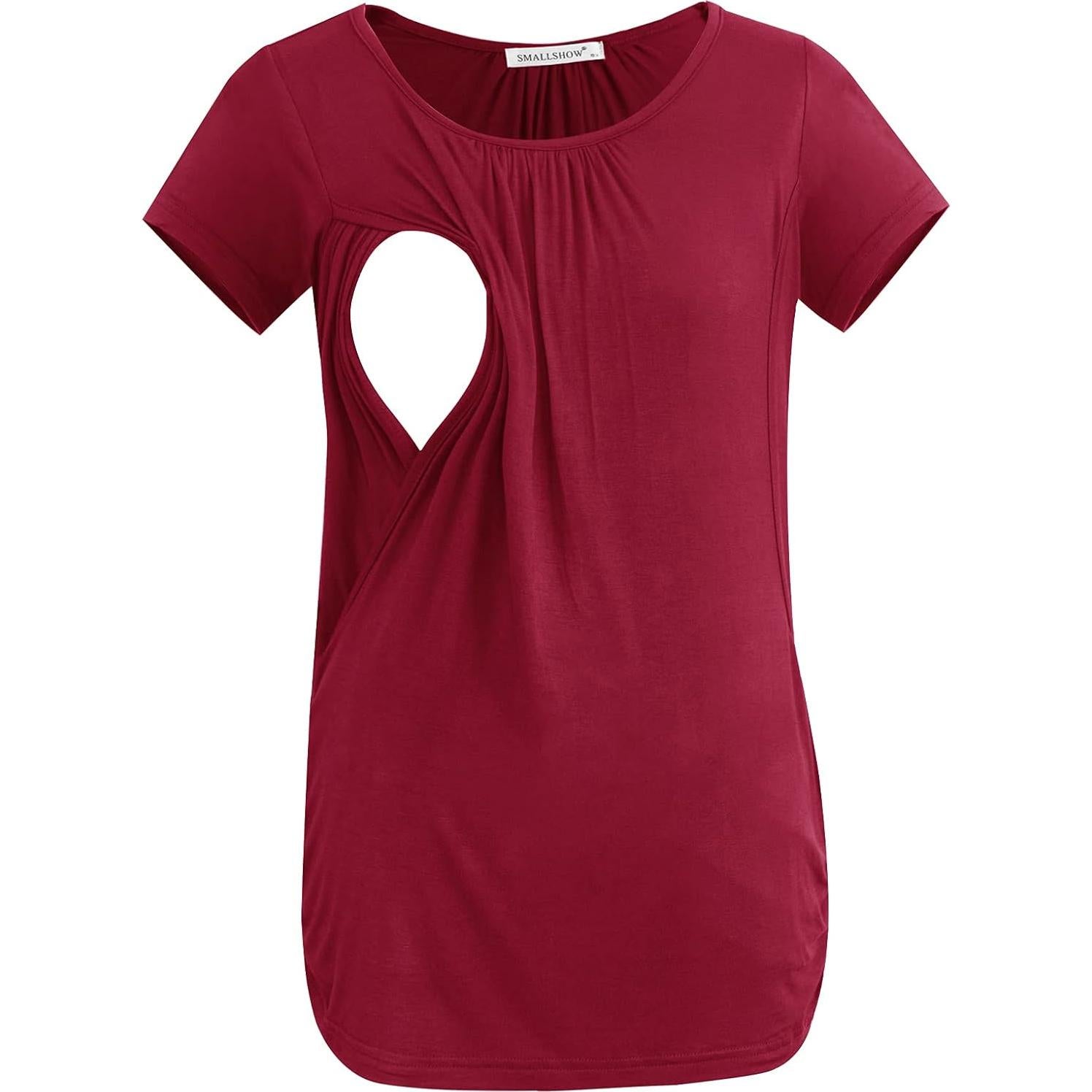 Camisetas de Lactancia para Mujeres Smallshow 3-Pack Manga Corta