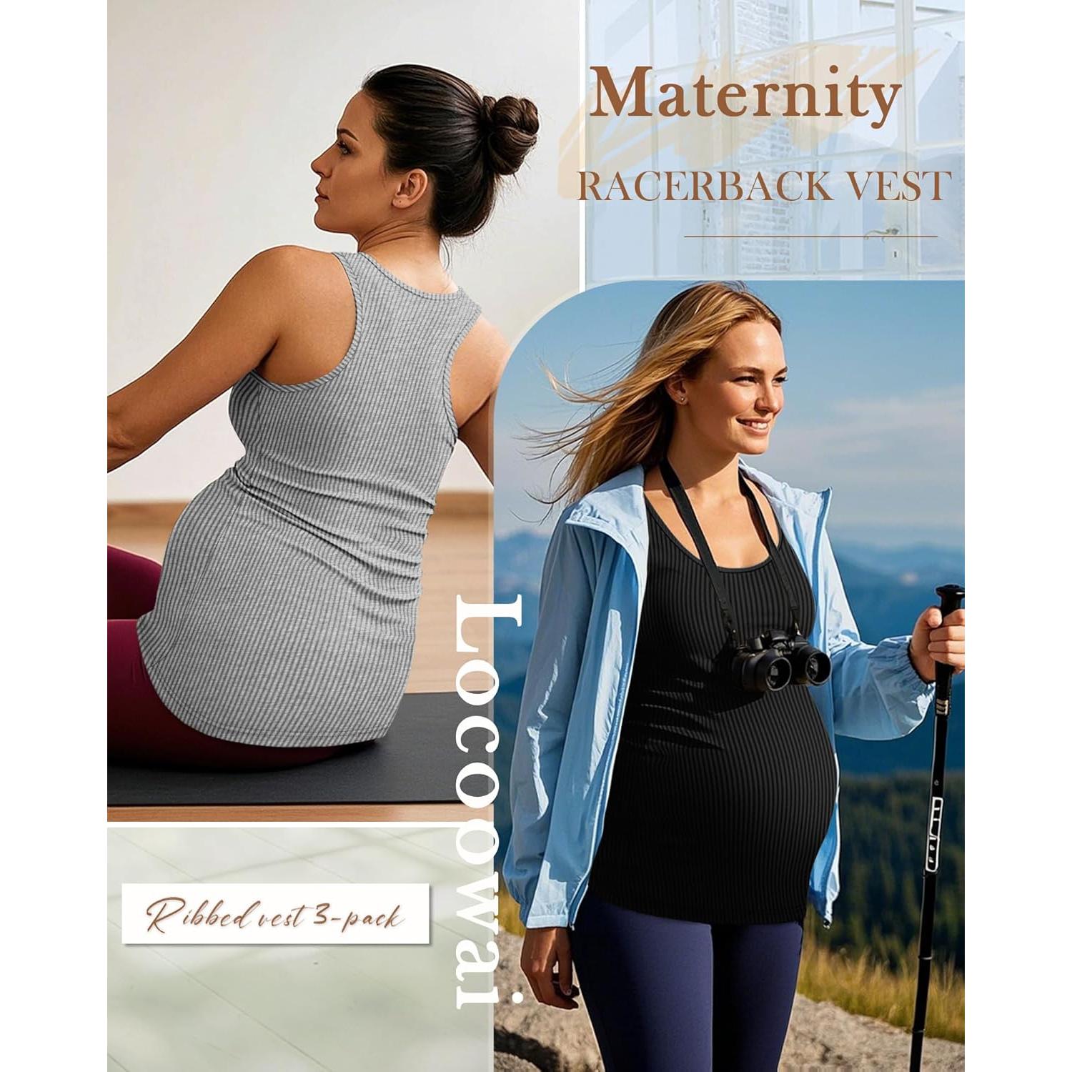 Paquete de 3 Camisetas de Maternidad Sin Mangas Algodón