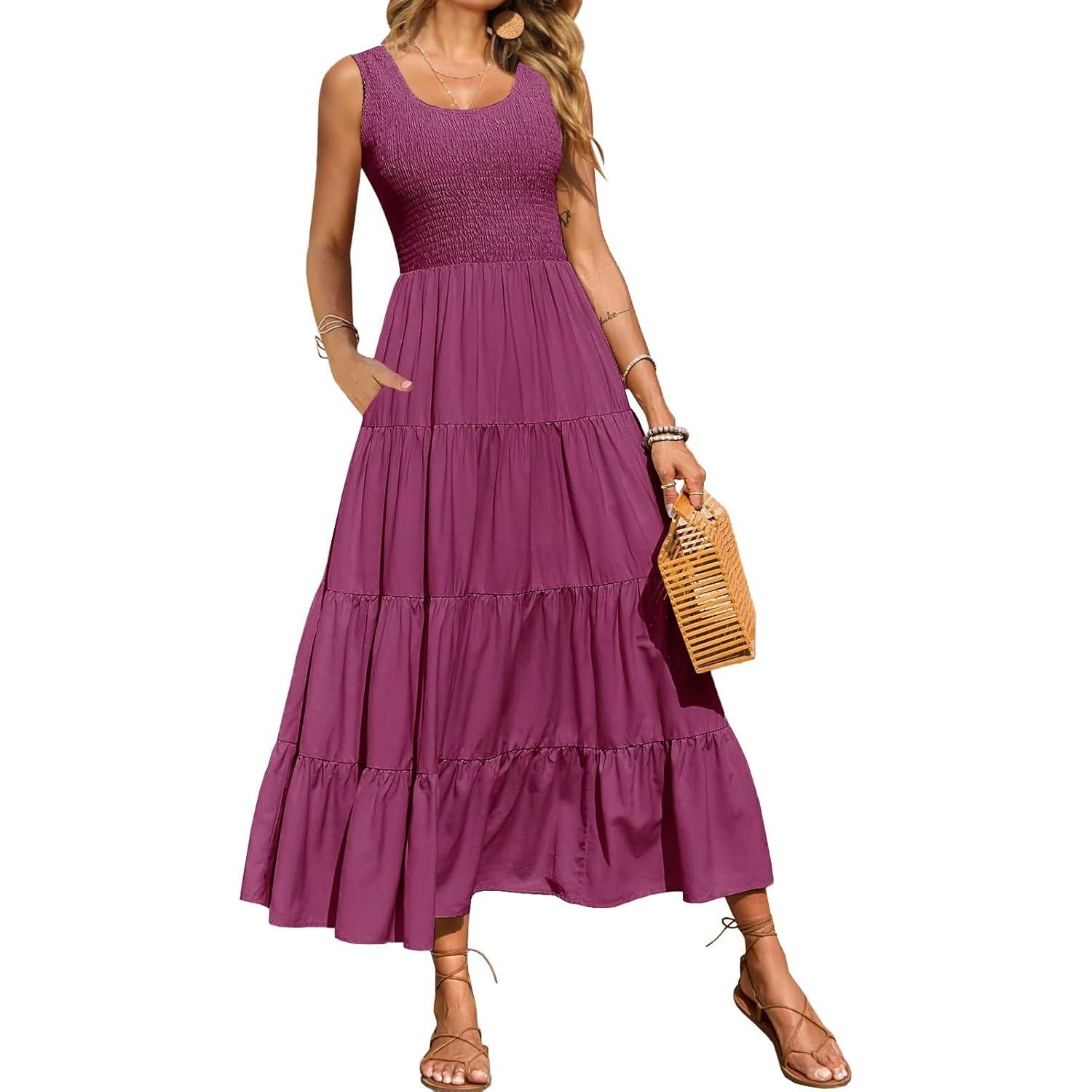 Vestido Maxi de Lactancia CzzzyL para Mujeres Violeta