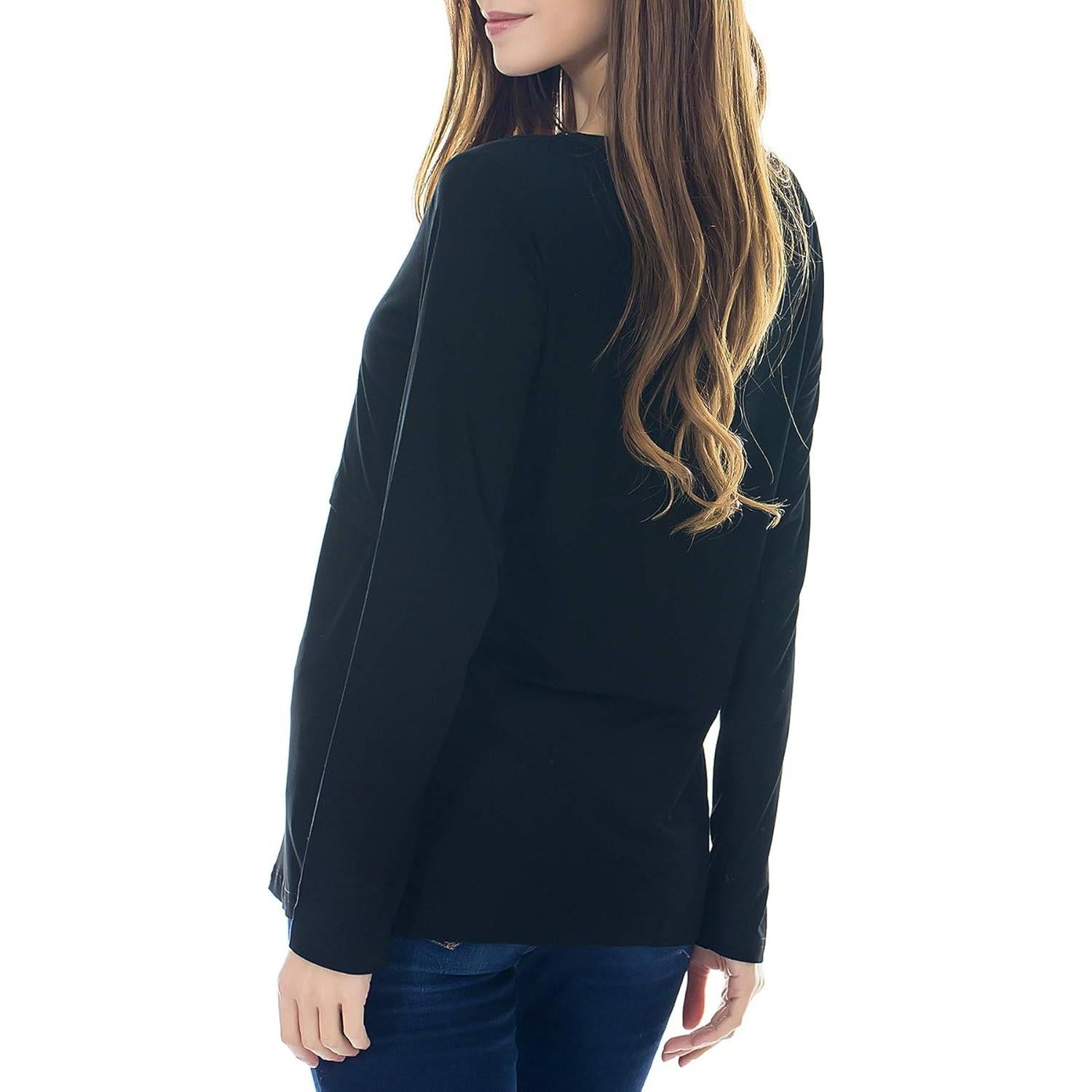 Camisetas de Lactancia Smallshow Manga Larga para Mujeres