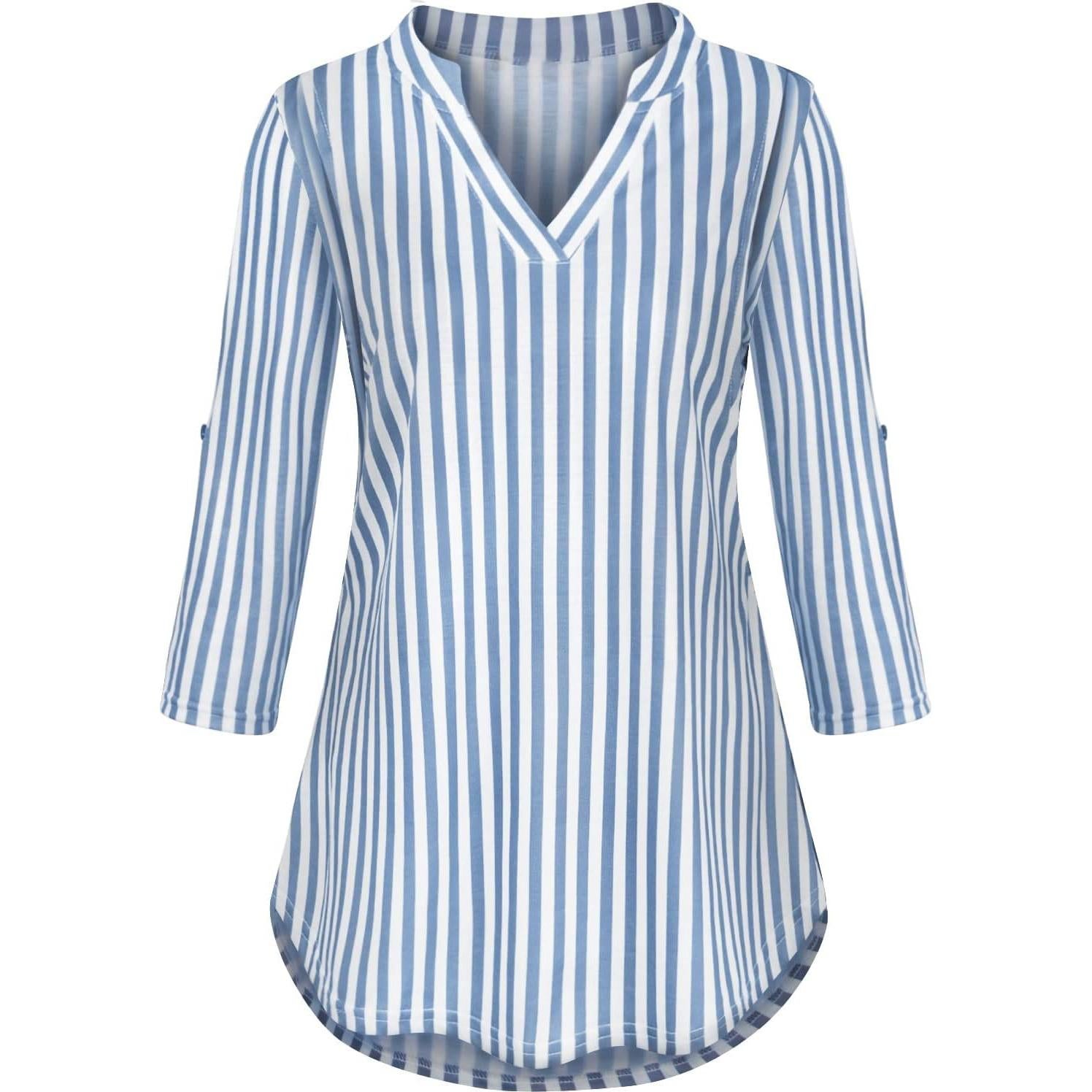 Camiseta de Lactancia Manga Larga Mujer H9916 Azul