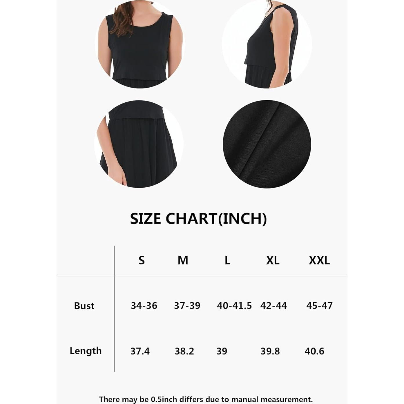 Vestido de Lactancia Sin Mangas Smallshow Talla Grande Rayas