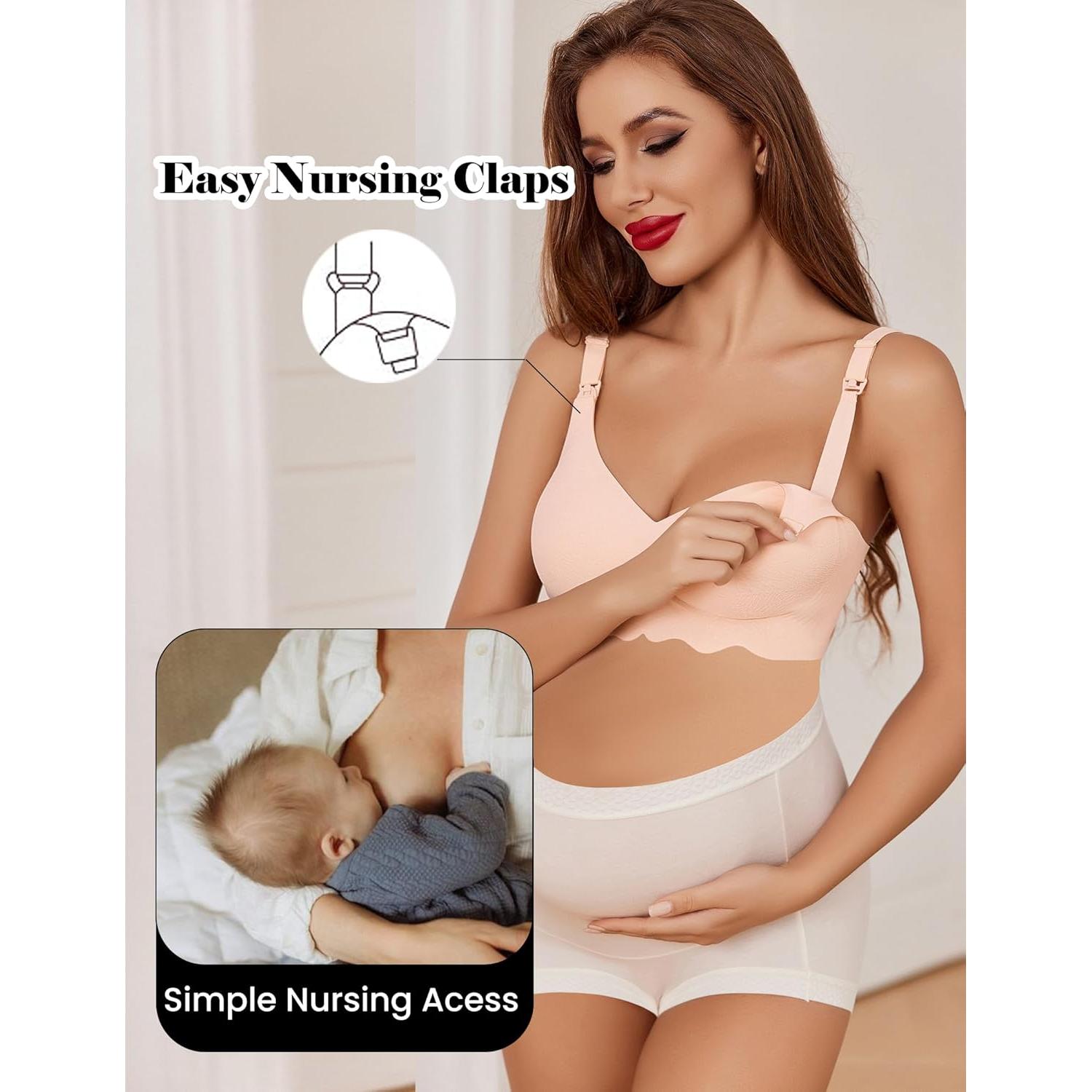 Sostén de Lactancia Avidlove Sin Costuras Ultra Confort Mediano Albaricoque