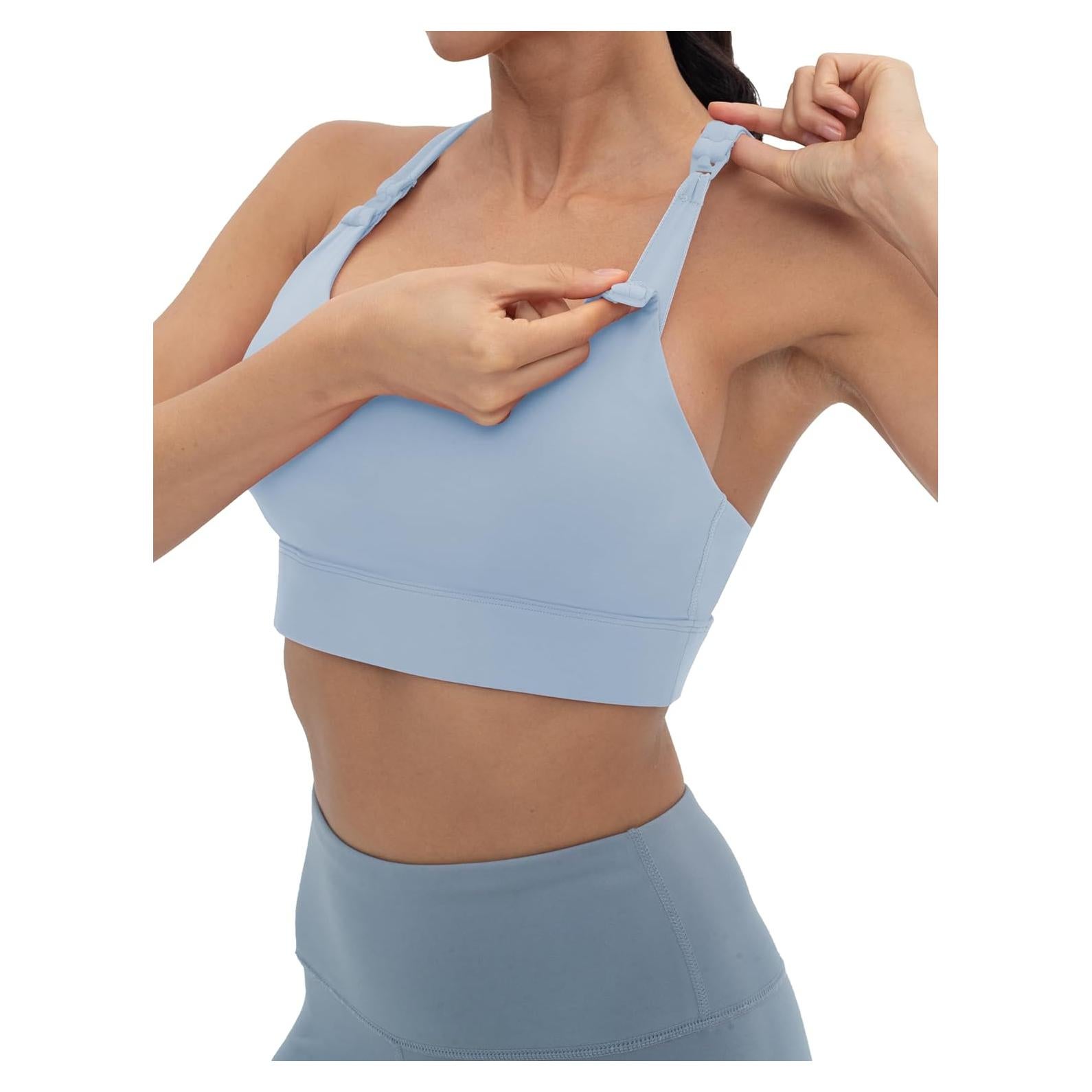 Sujetador Deportivo de Lactancia Foucome Mediano Azul Claro