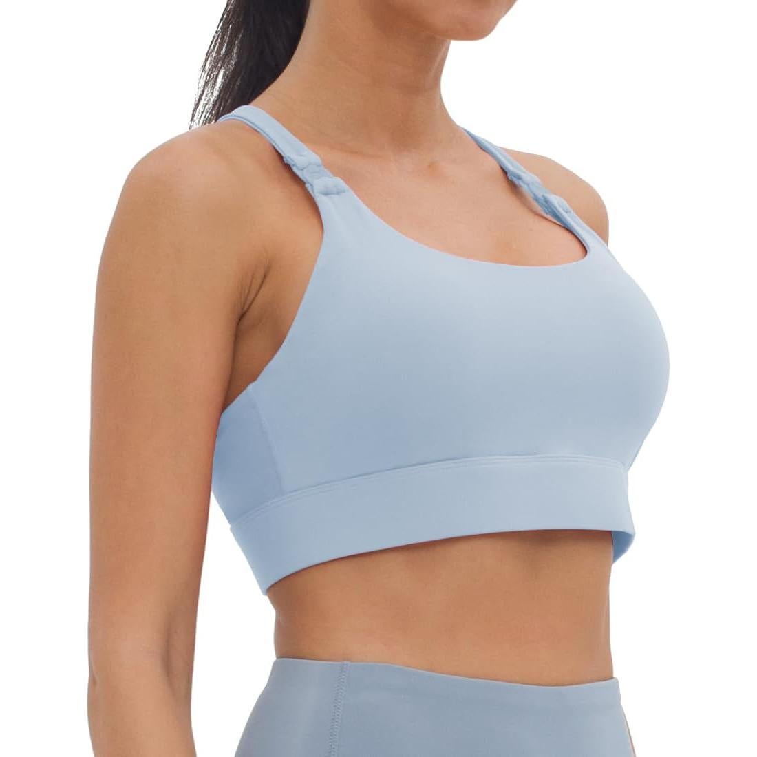 Sujetador Deportivo de Lactancia Foucome Mediano Azul Claro