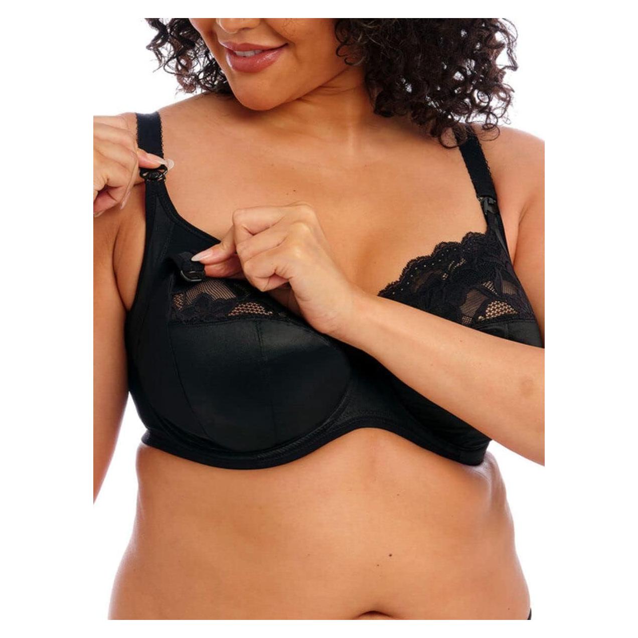 Sujetador de Lactancia Elomi Molly Talla Grande 38JJ Negro