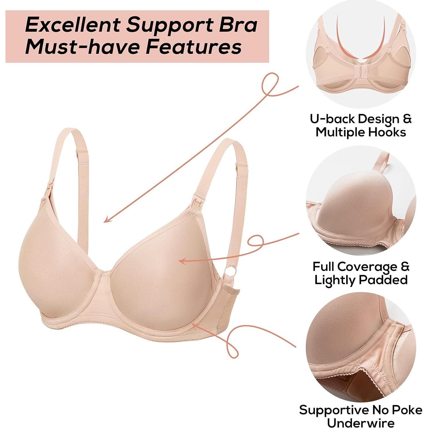 Sostén de Lactancia Gratlin 34C con Aros y Almohadillas