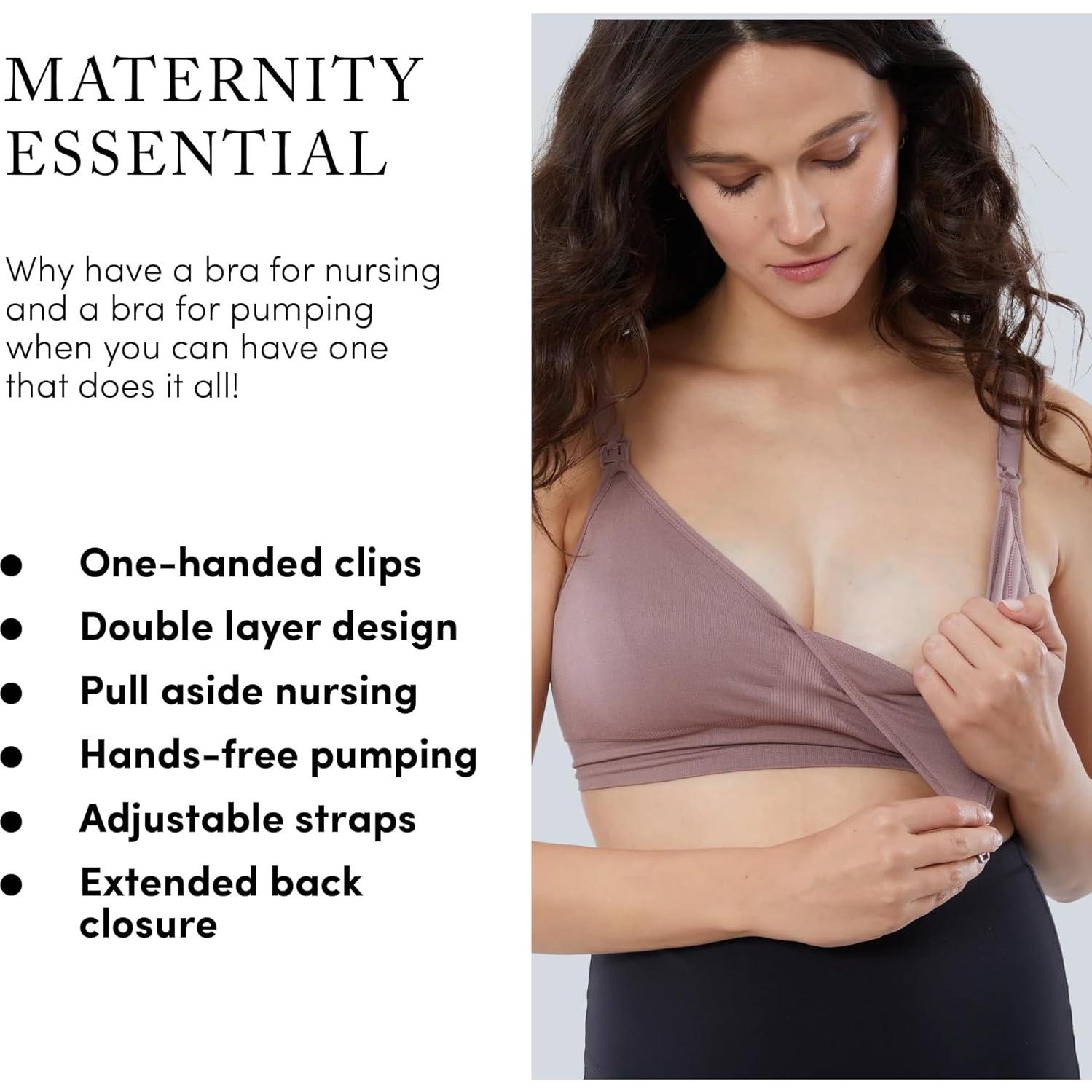 Sostén de Lactancia y Extracción Ingrid & Isabel Basics - Manos Libres, Suave y Cómodo