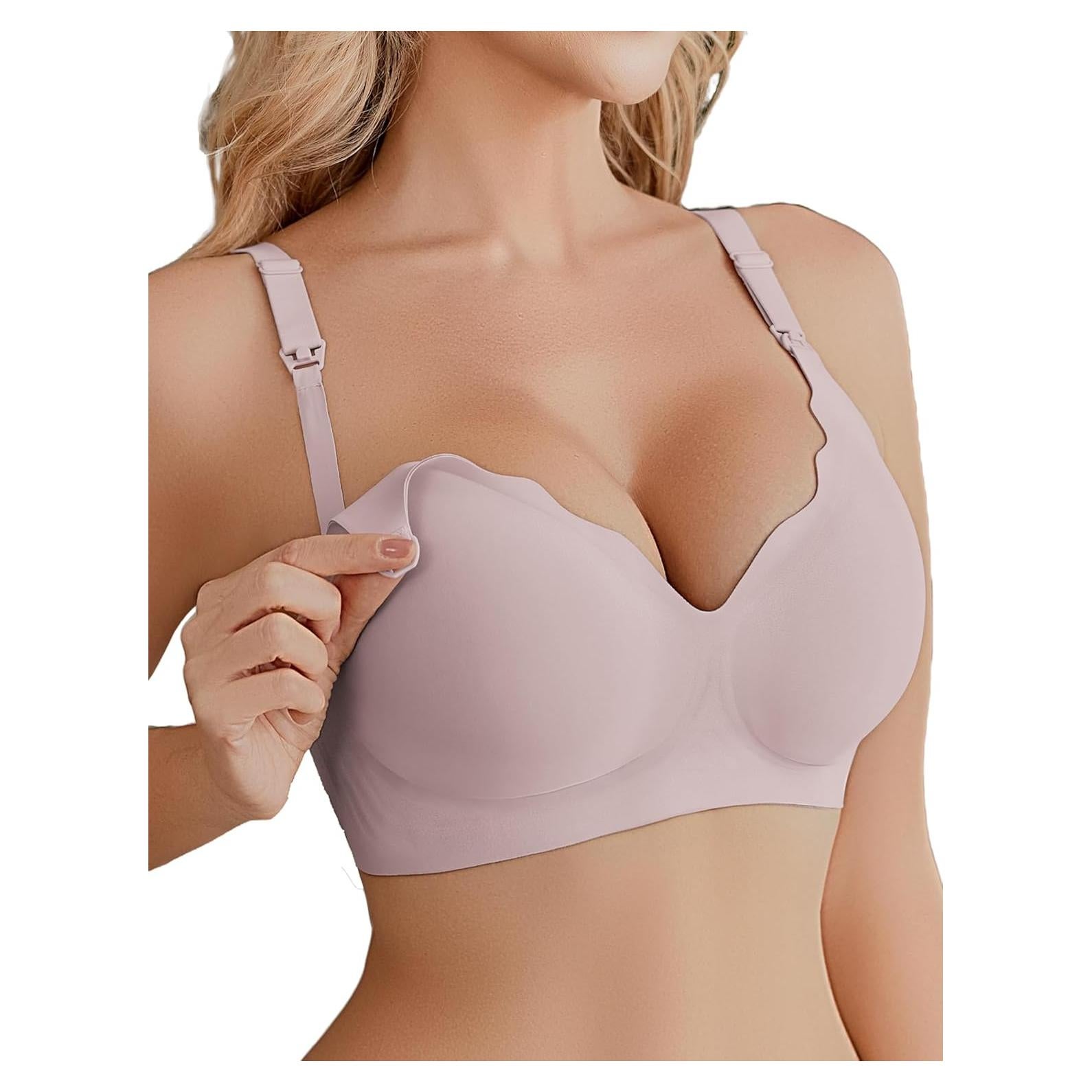 Sostén de Lactancia Ekouaer Rosa Sin Costuras para Mujeres M