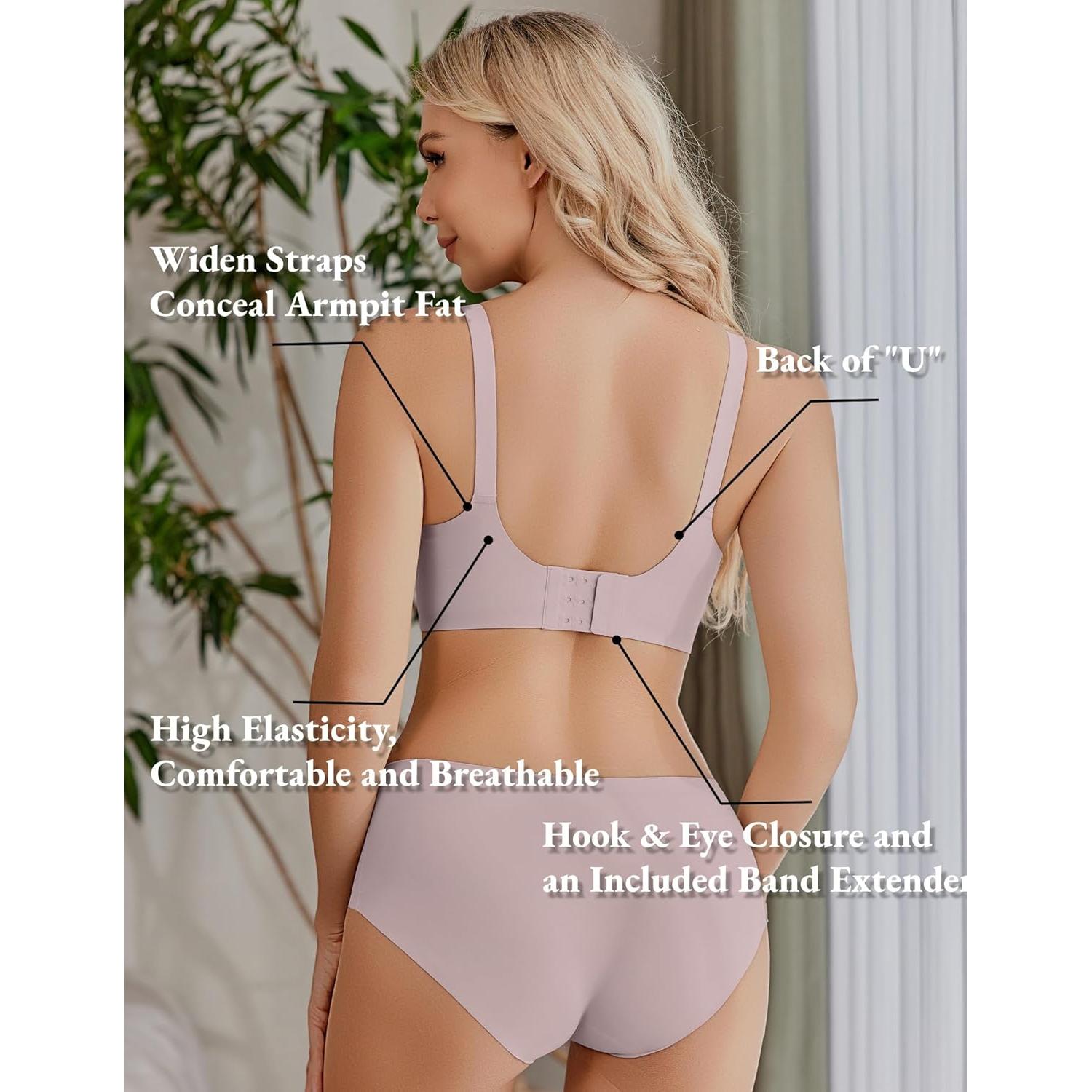 Sostén de Lactancia Ekouaer Rosa Sin Costuras para Mujeres M