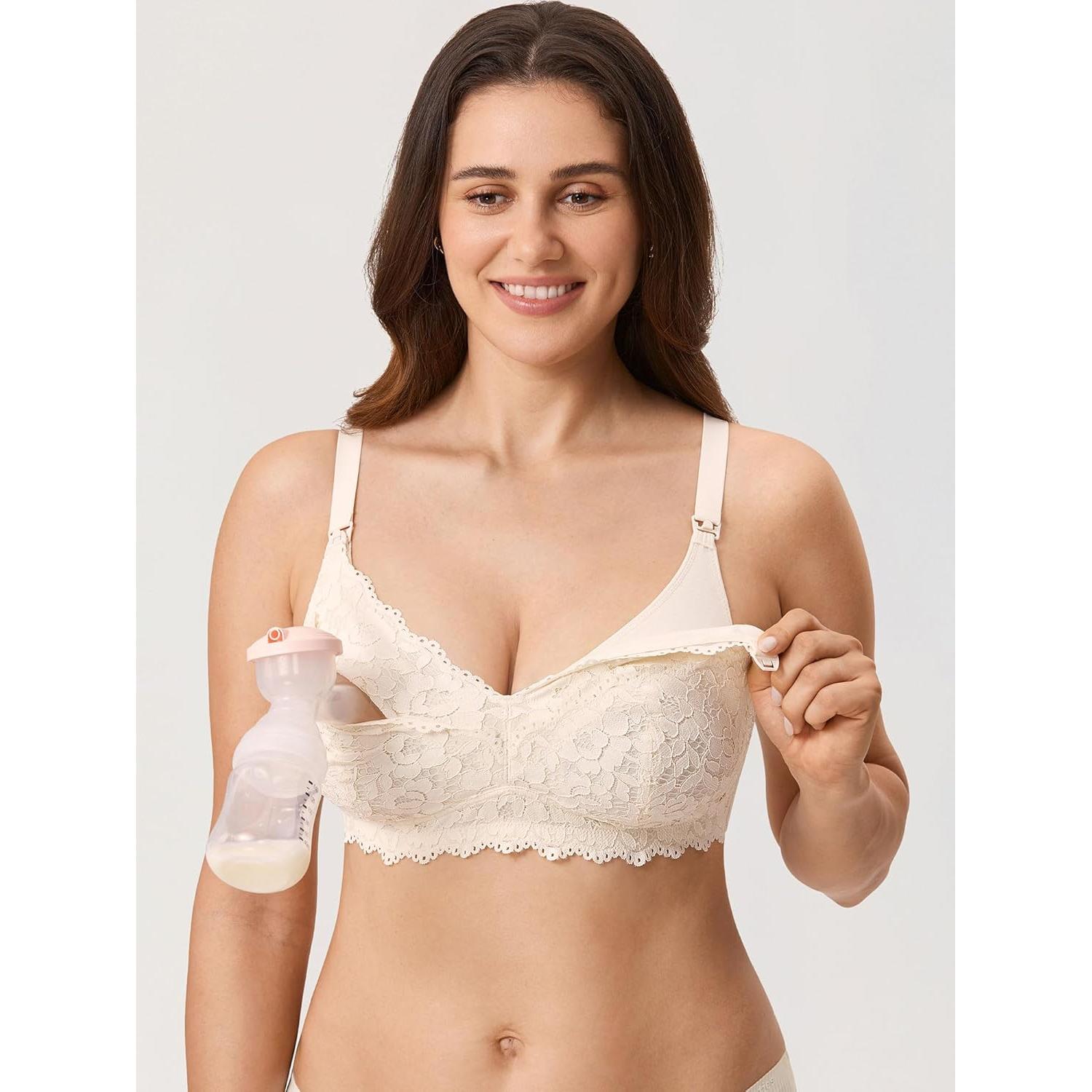 Sostenedor de Lactancia MOMANDA A131 Encaje Marfil 34D