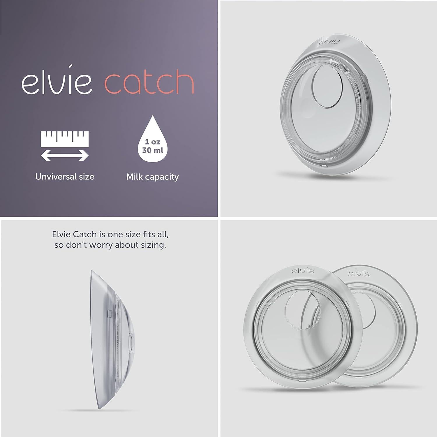 Elvie Catch Conchas Recolectoras de Leche Silicona 30ml