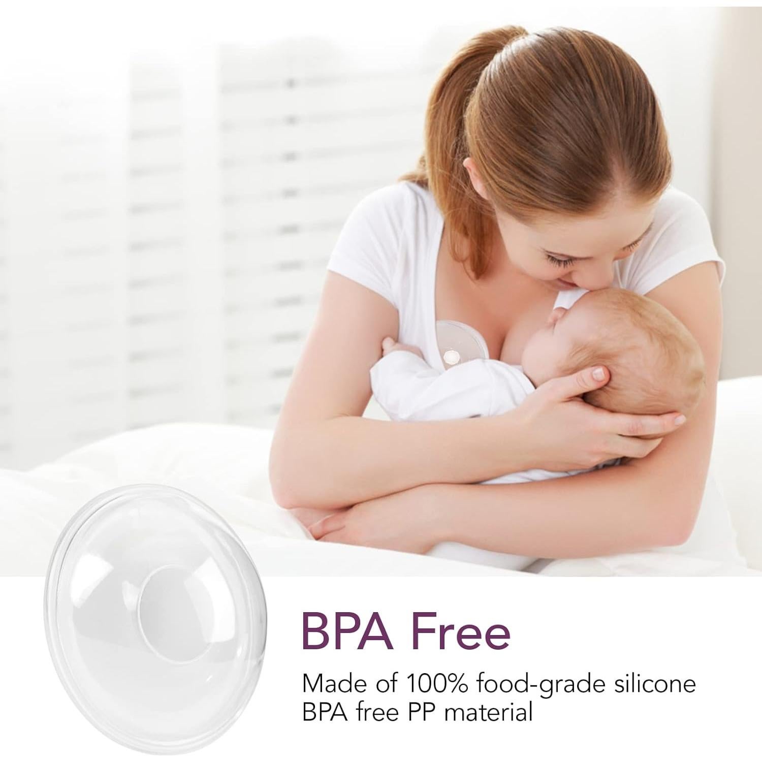 Colector de Leche Materna Reutilizable Silicona 2PCS
