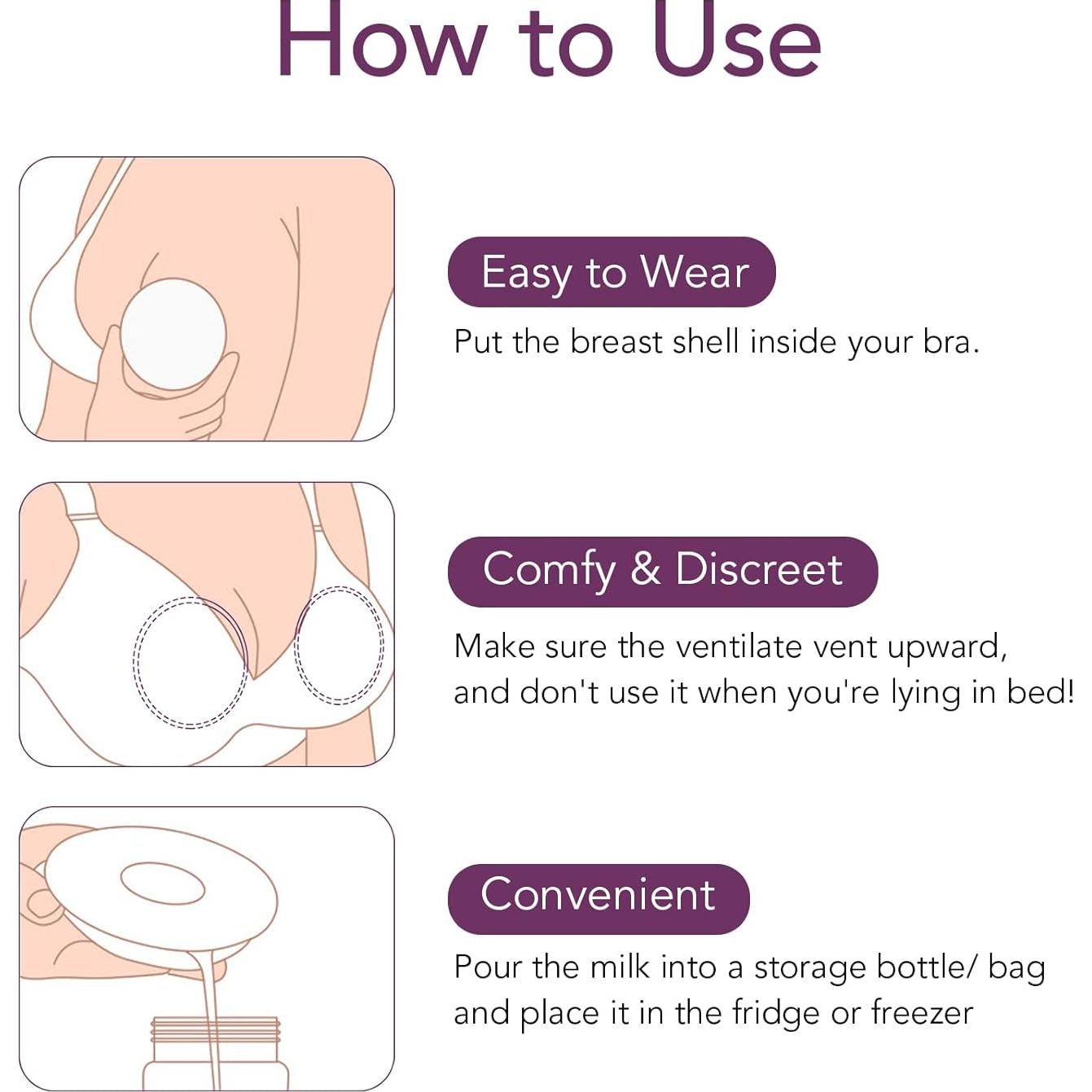 Colector de Leche Materna Reutilizable Silicona 2PCS