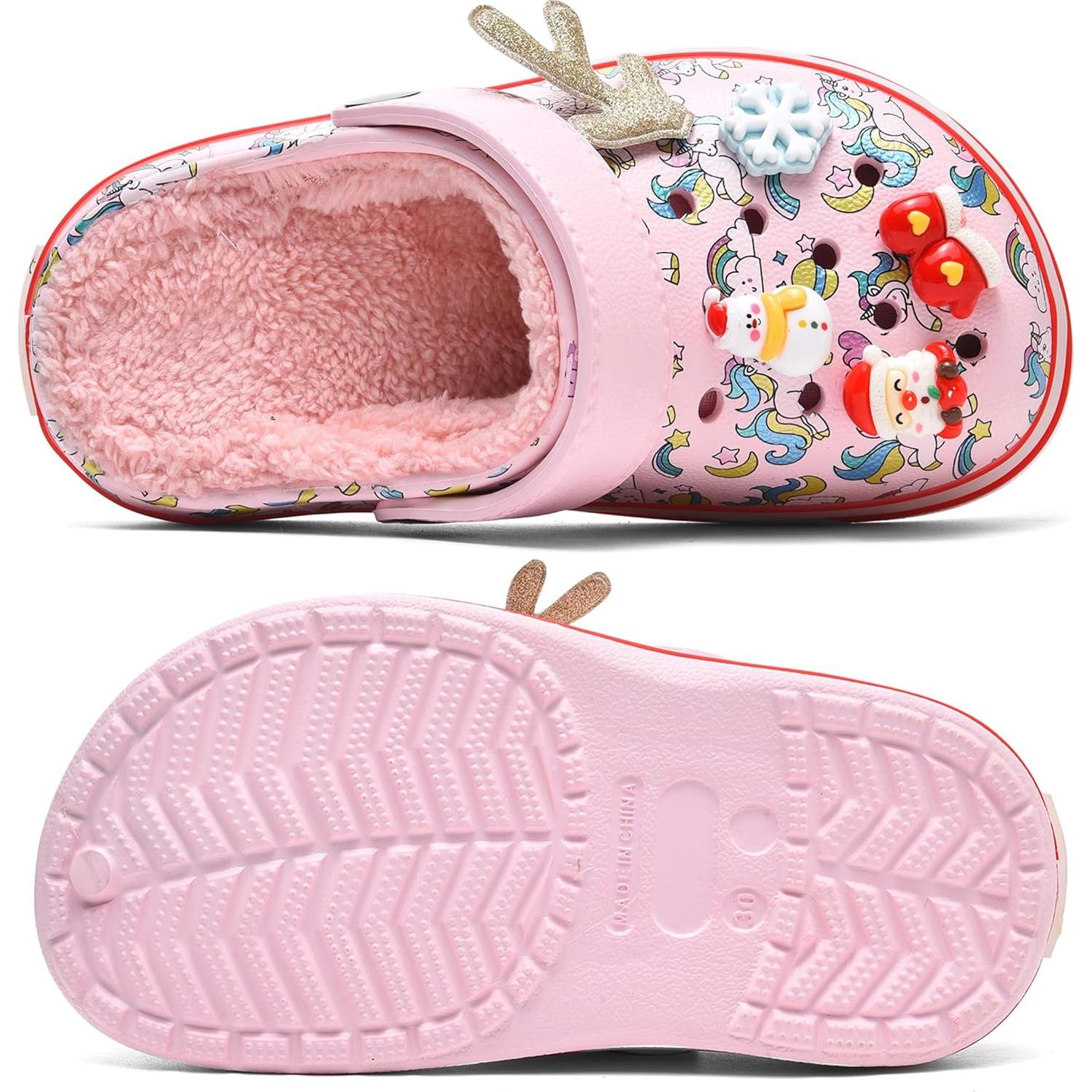 Zuecos LED Niños STAHOVY Talla 7 Rosa Antideslizantes