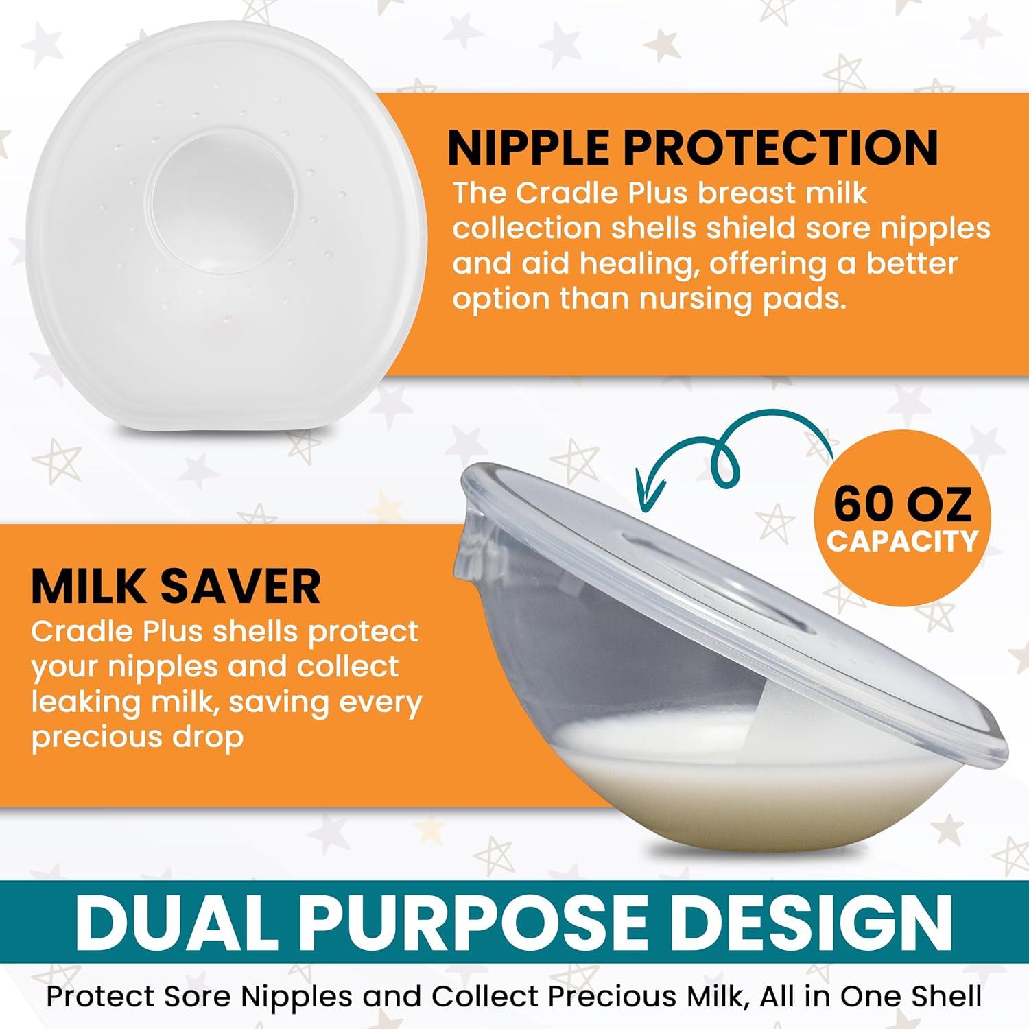 Recolector de Leche Materna Cradle Plus - Paquete de 4 Conchas 60 ml