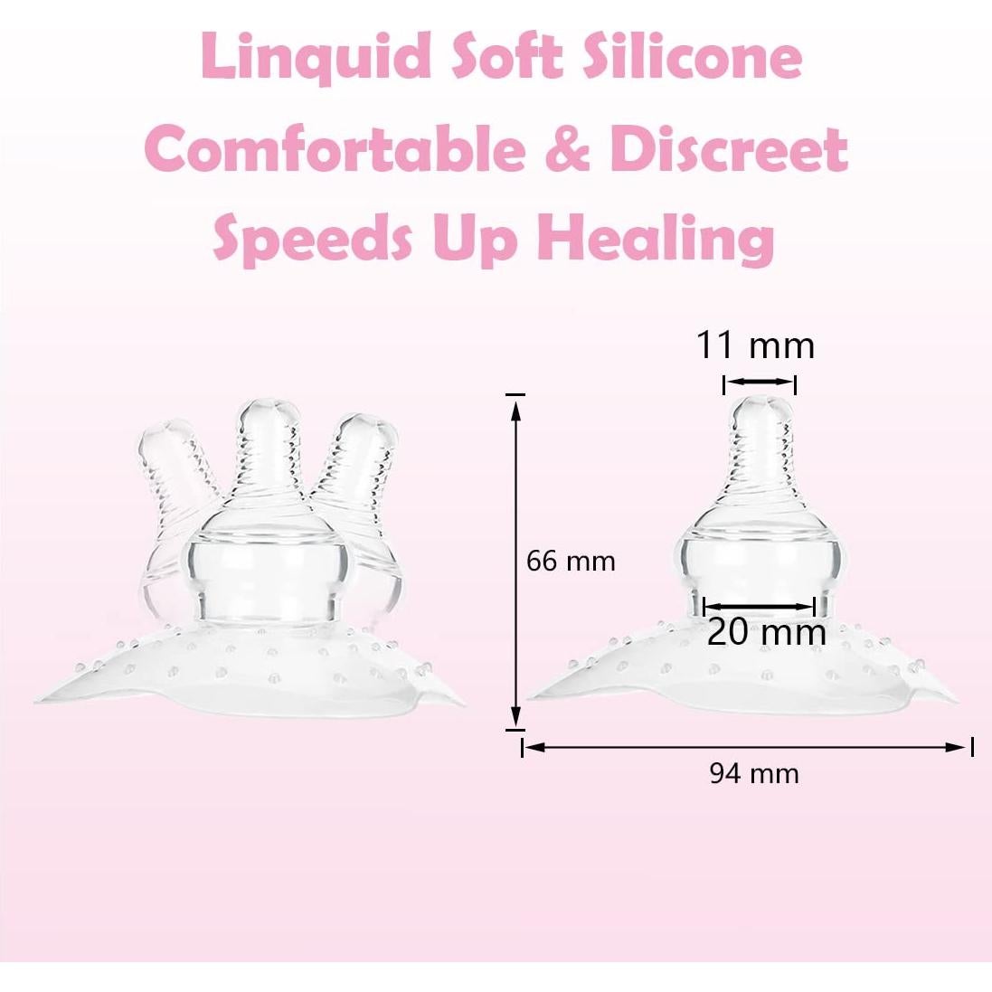 Paquete de 2 Protectores de Pezón Silicona NIshield 20mm