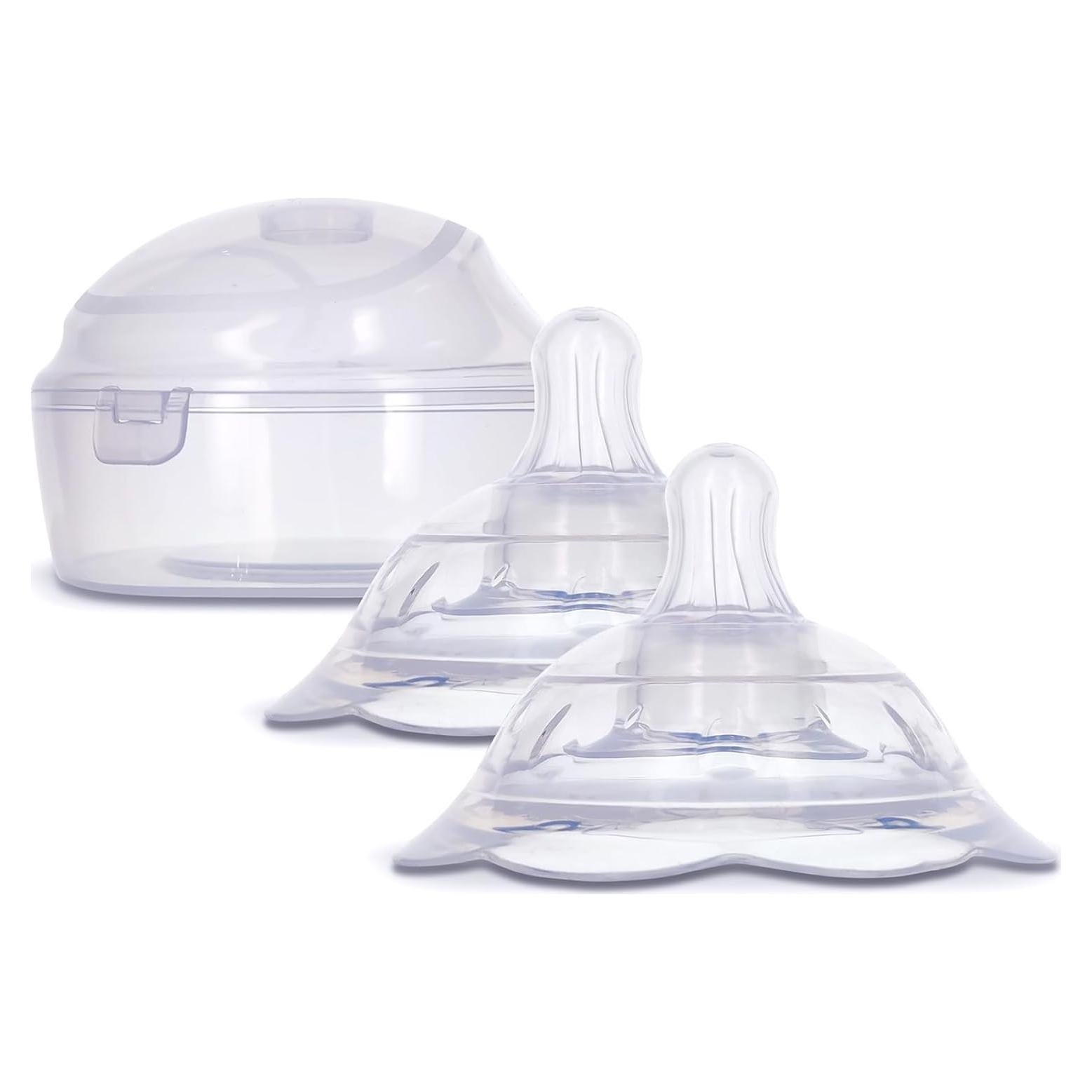 Protectores de pezones de silicona para lactancia - 2 unidades - Blanco