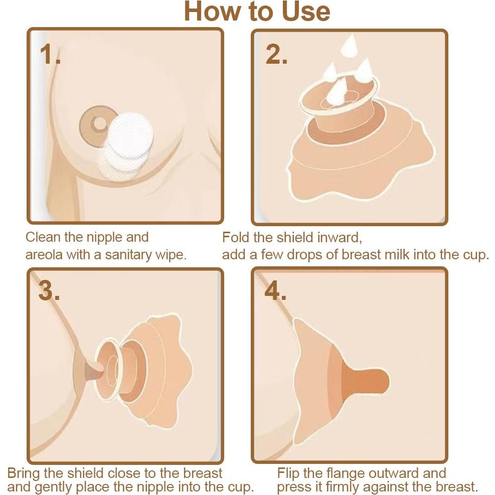 Protectores de pezones de silicona para lactancia - 2 unidades - Blanco