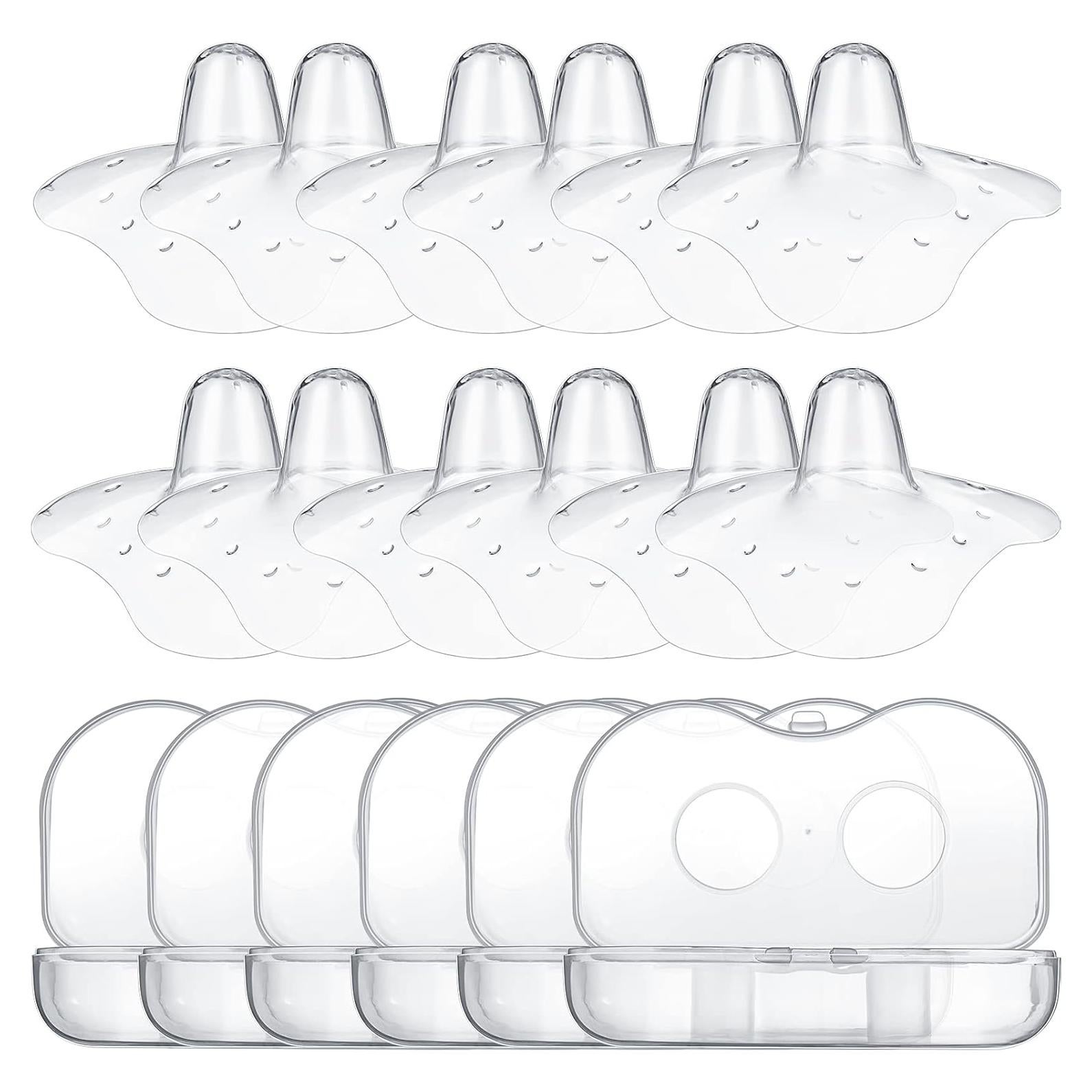 12 Protectores de Pezón Silicona Nuanchu para Lactancia 20 mm
