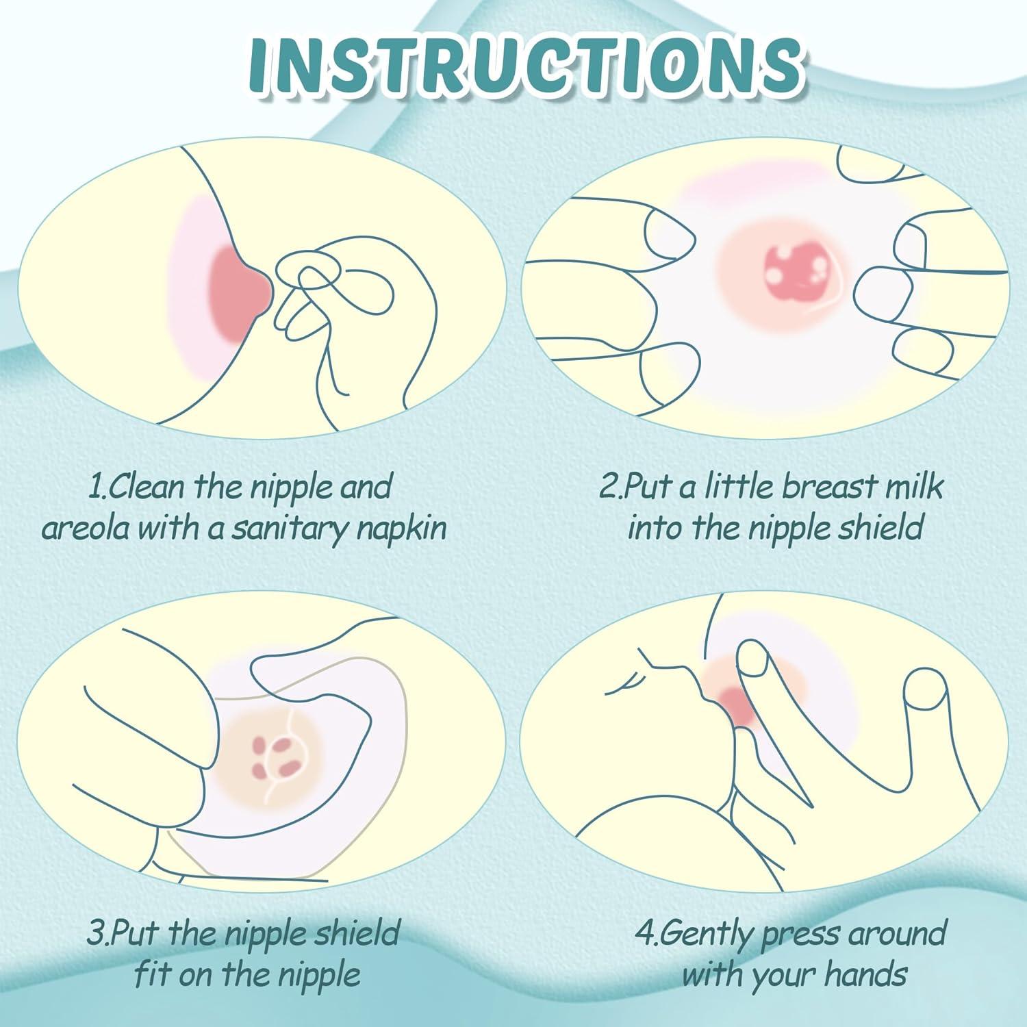 12 Protectores de Pezón Silicona Nuanchu para Lactancia 20 mm