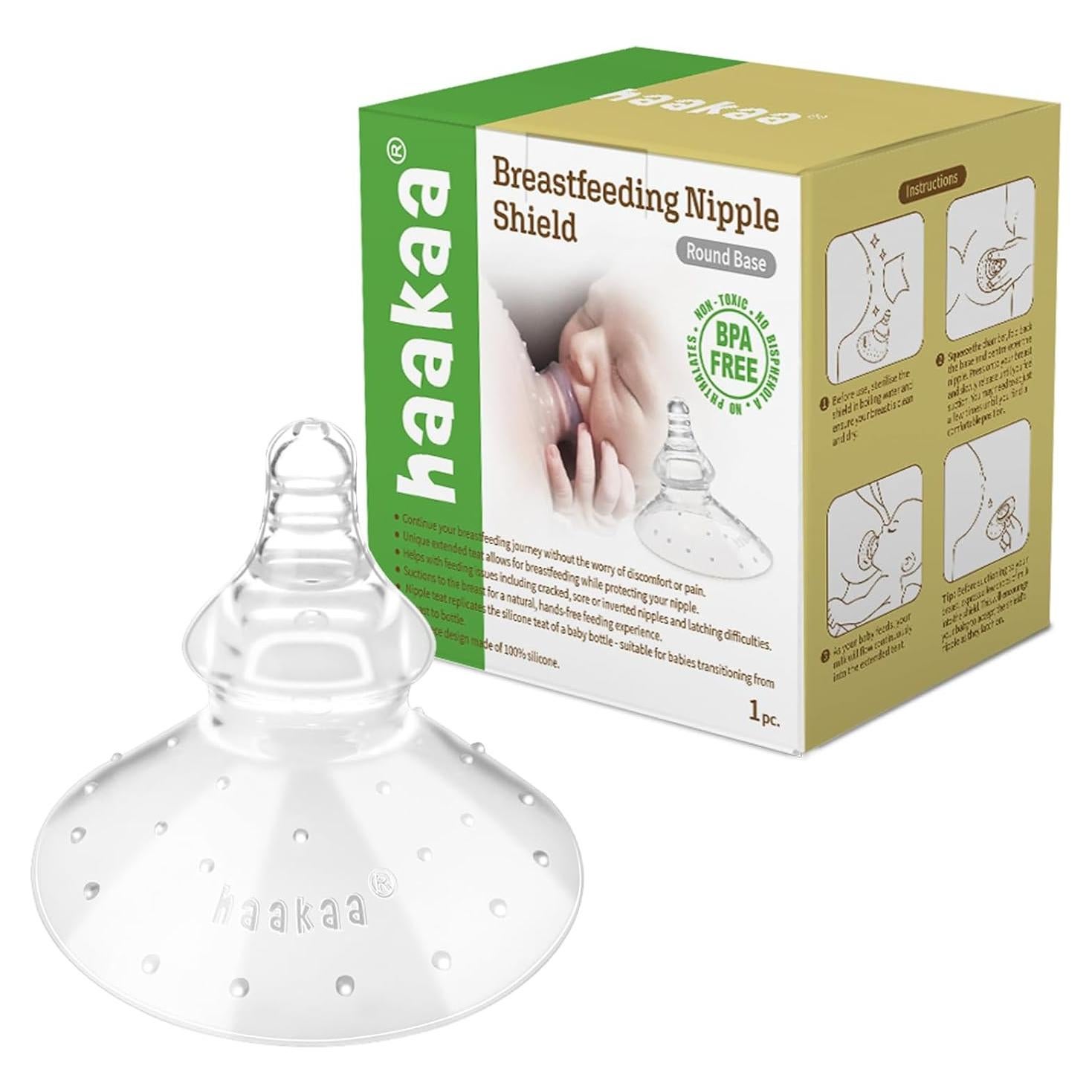 Protectores de Pezón de Silicona Haakaa para Lactancia 1pk