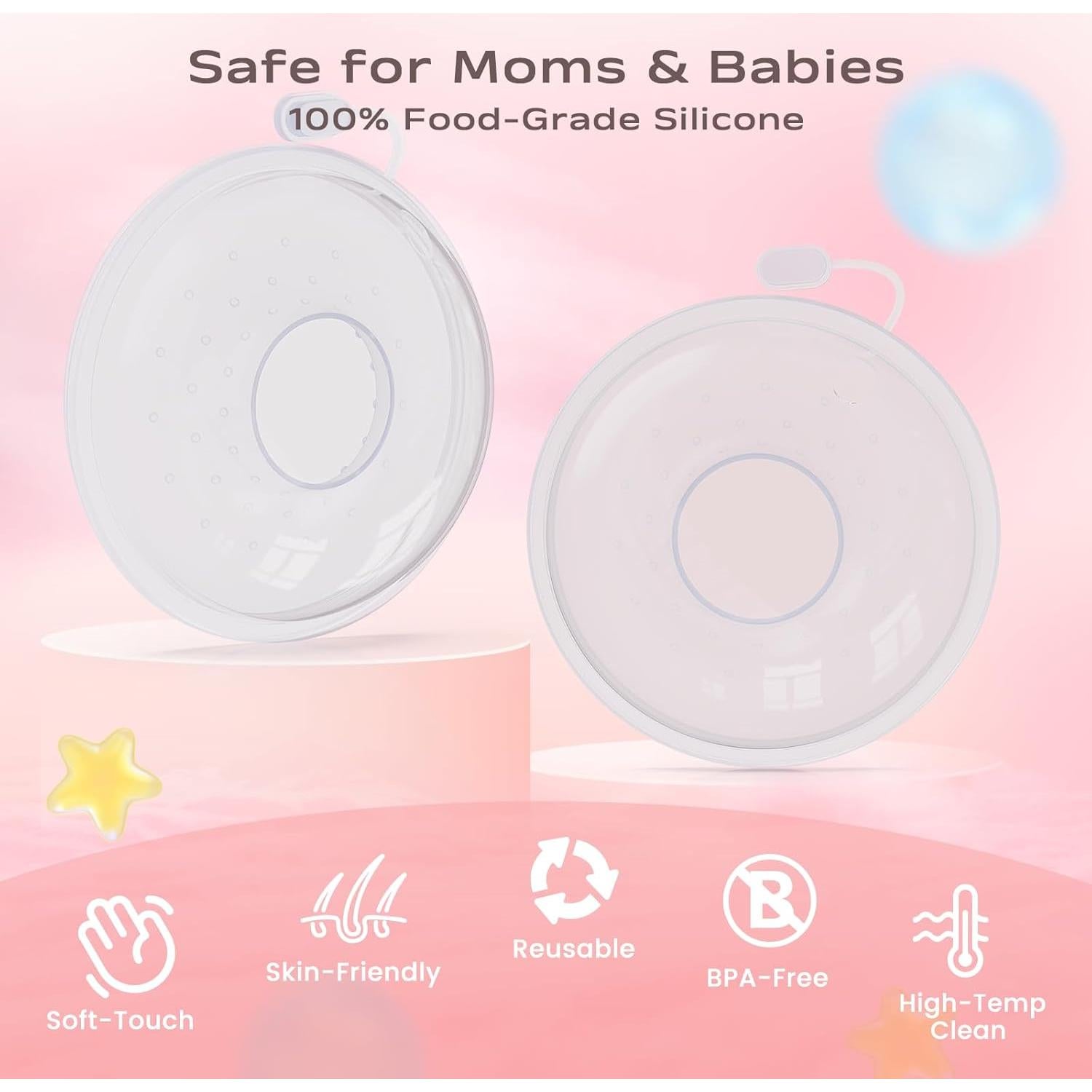 Recolectores de Leche Materna Silicona BPA Free 30ml - 2 Piezas