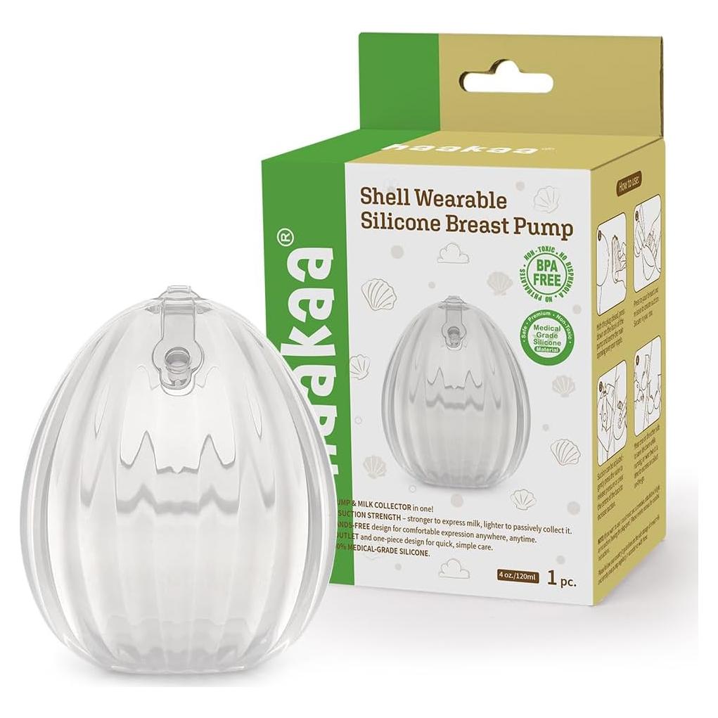 Bomba de Pecho Manual HAAKAA Shell 120 ml Silicona Grado Médico