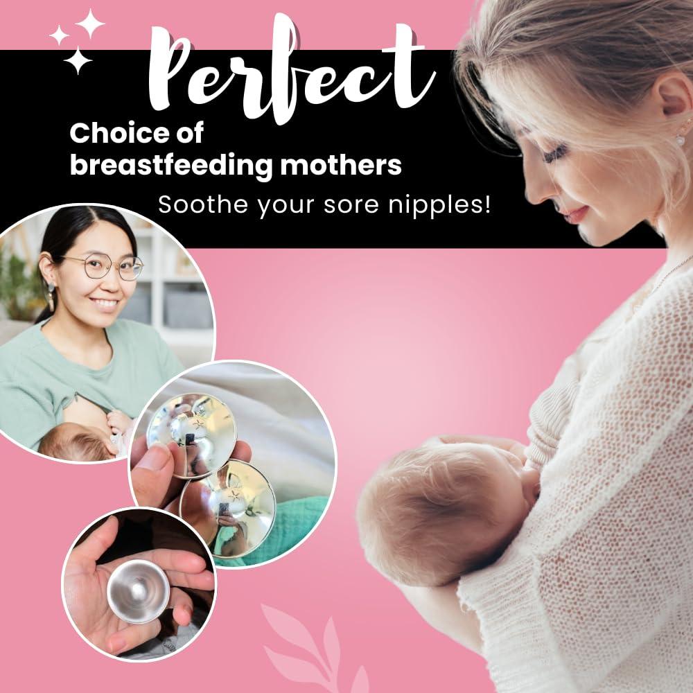 Copas de Lactancia de Plata Nestopia 999 - Protectores de Pezones